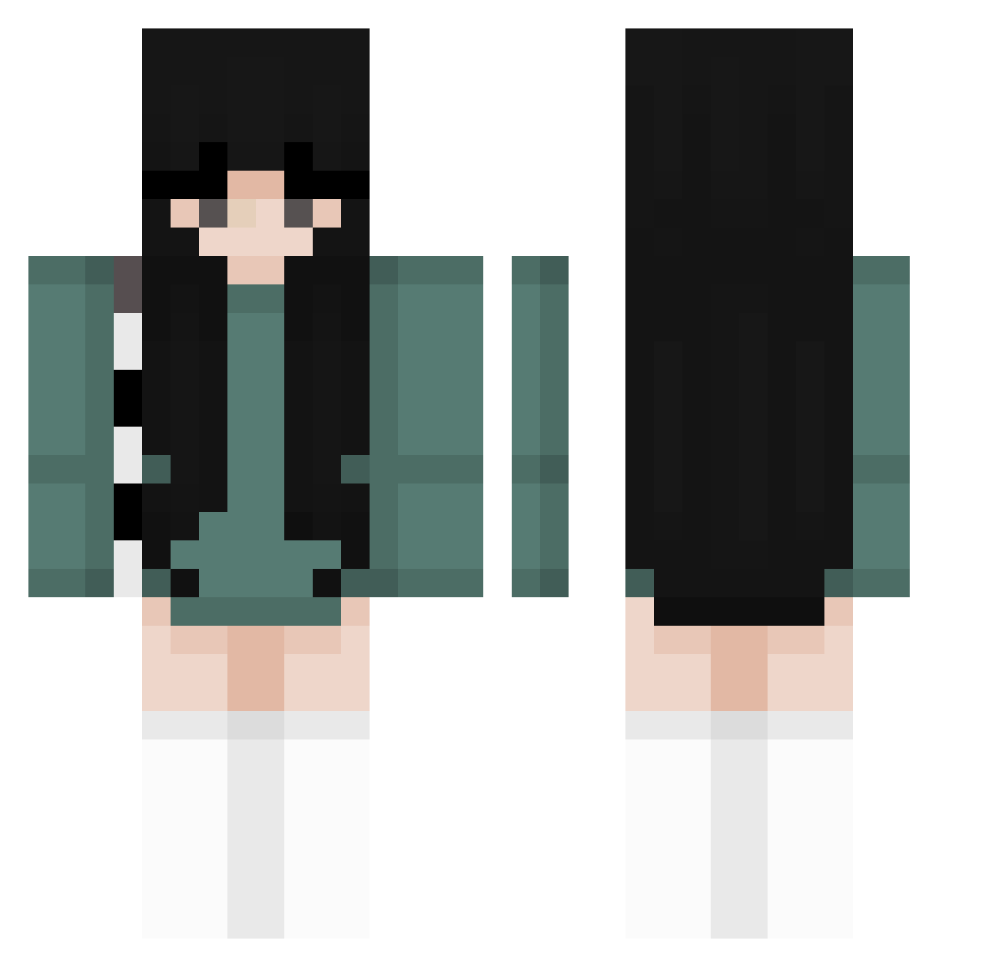 toasstyy Minecraft skin, front and back view