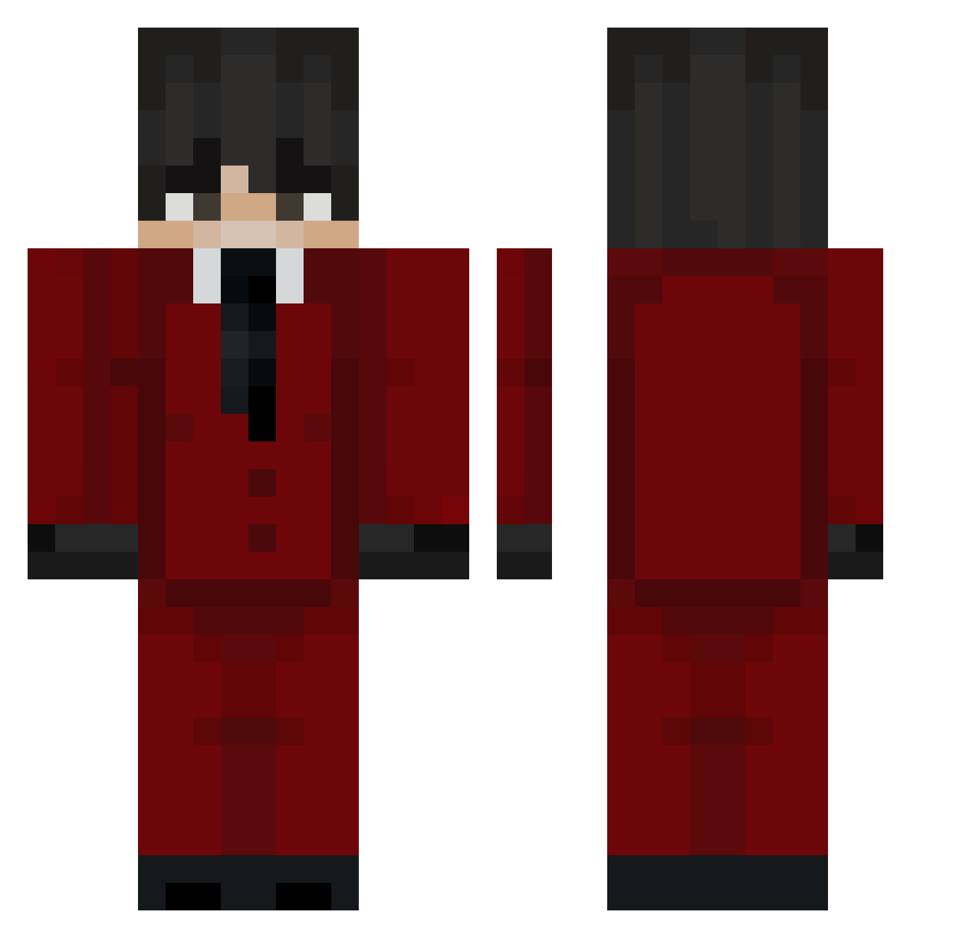 Rodd3y Minecraft skin, front and back view