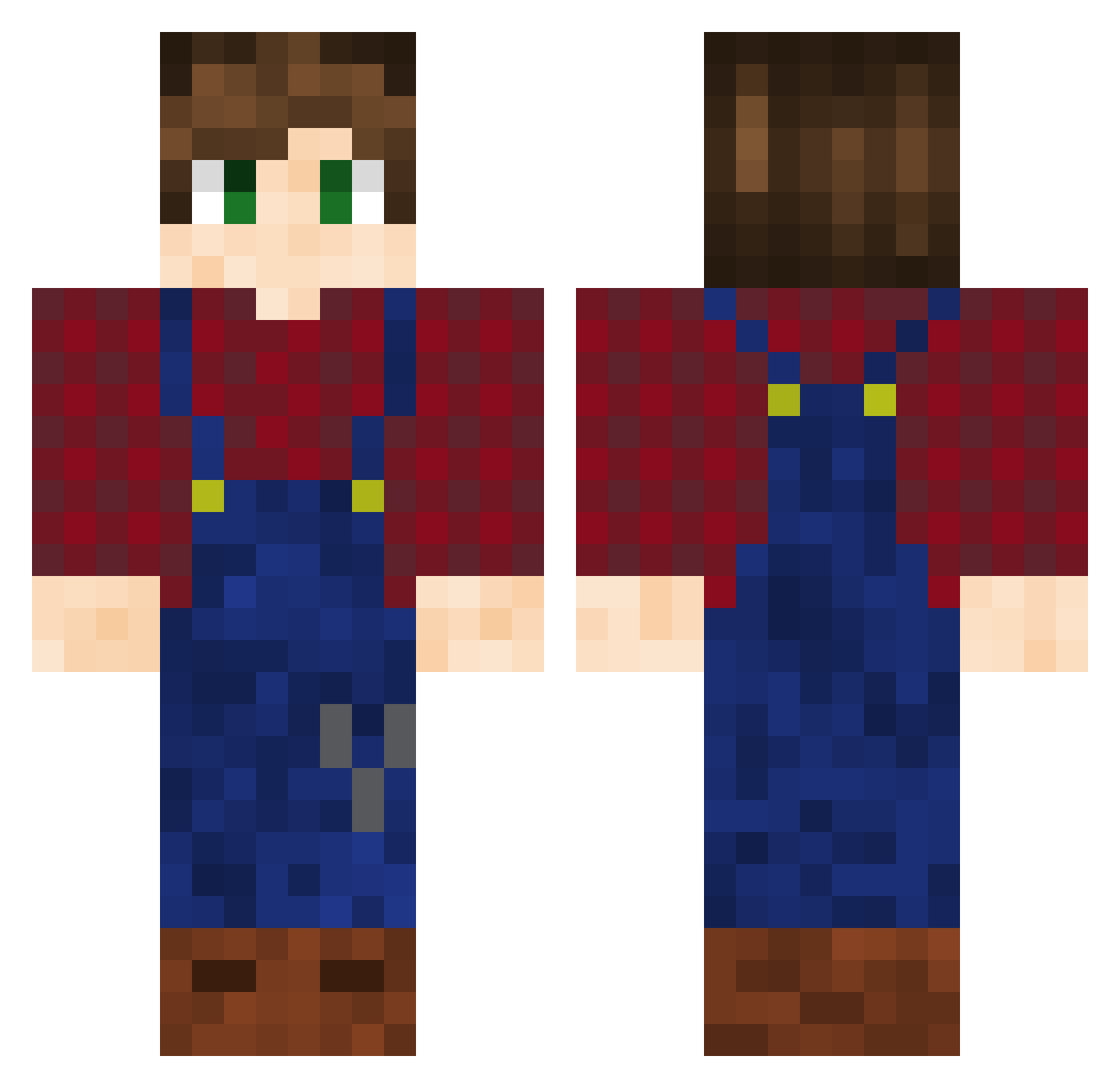 tyylr_ Minecraft skin, front and back view