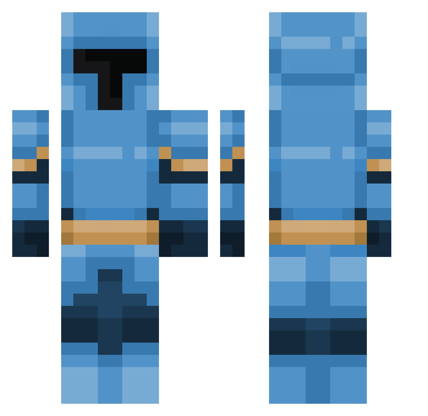 wilsopher Minecraft skin, front and back view