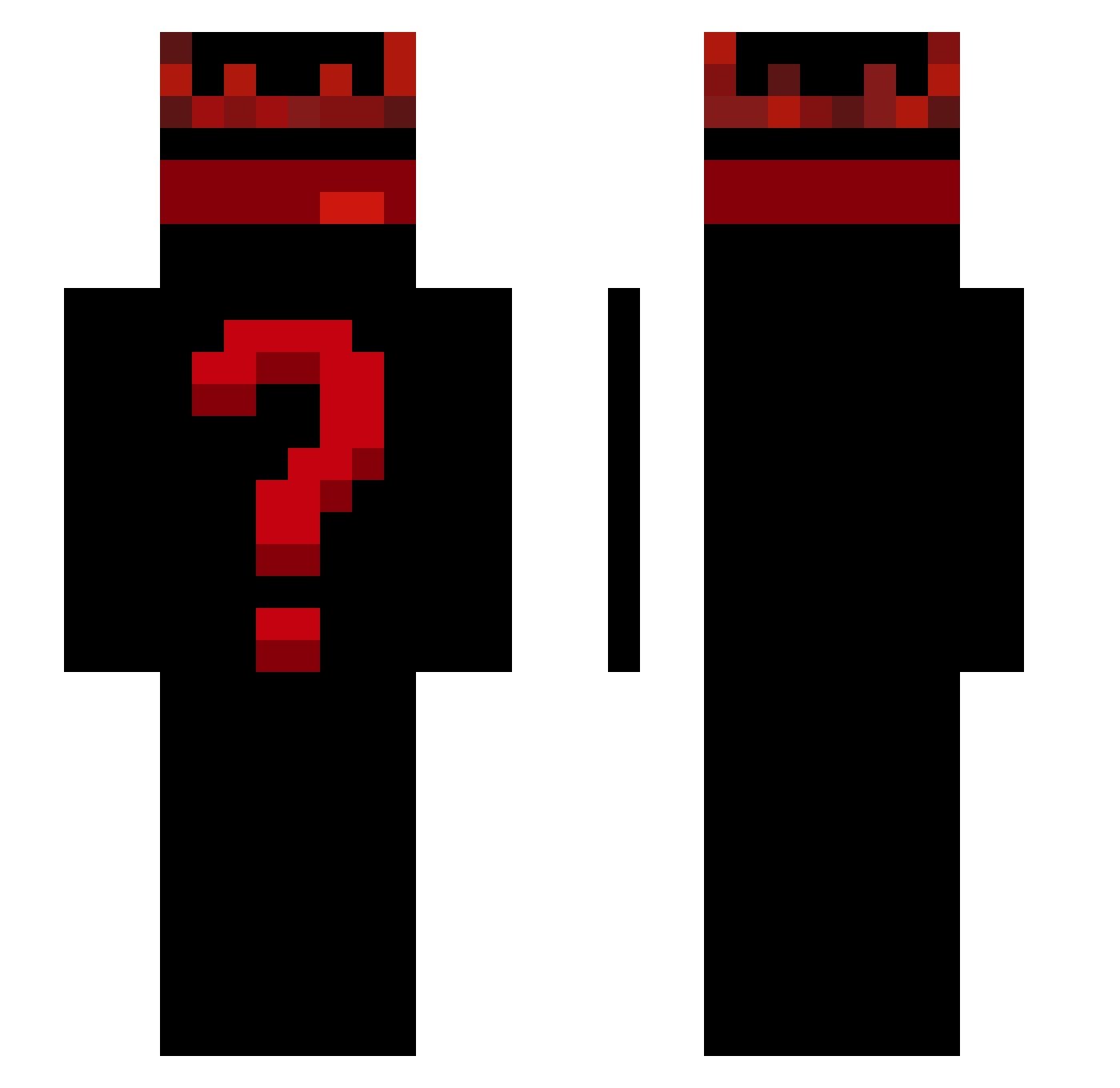 PrinceRice Minecraft skin, front and back view
