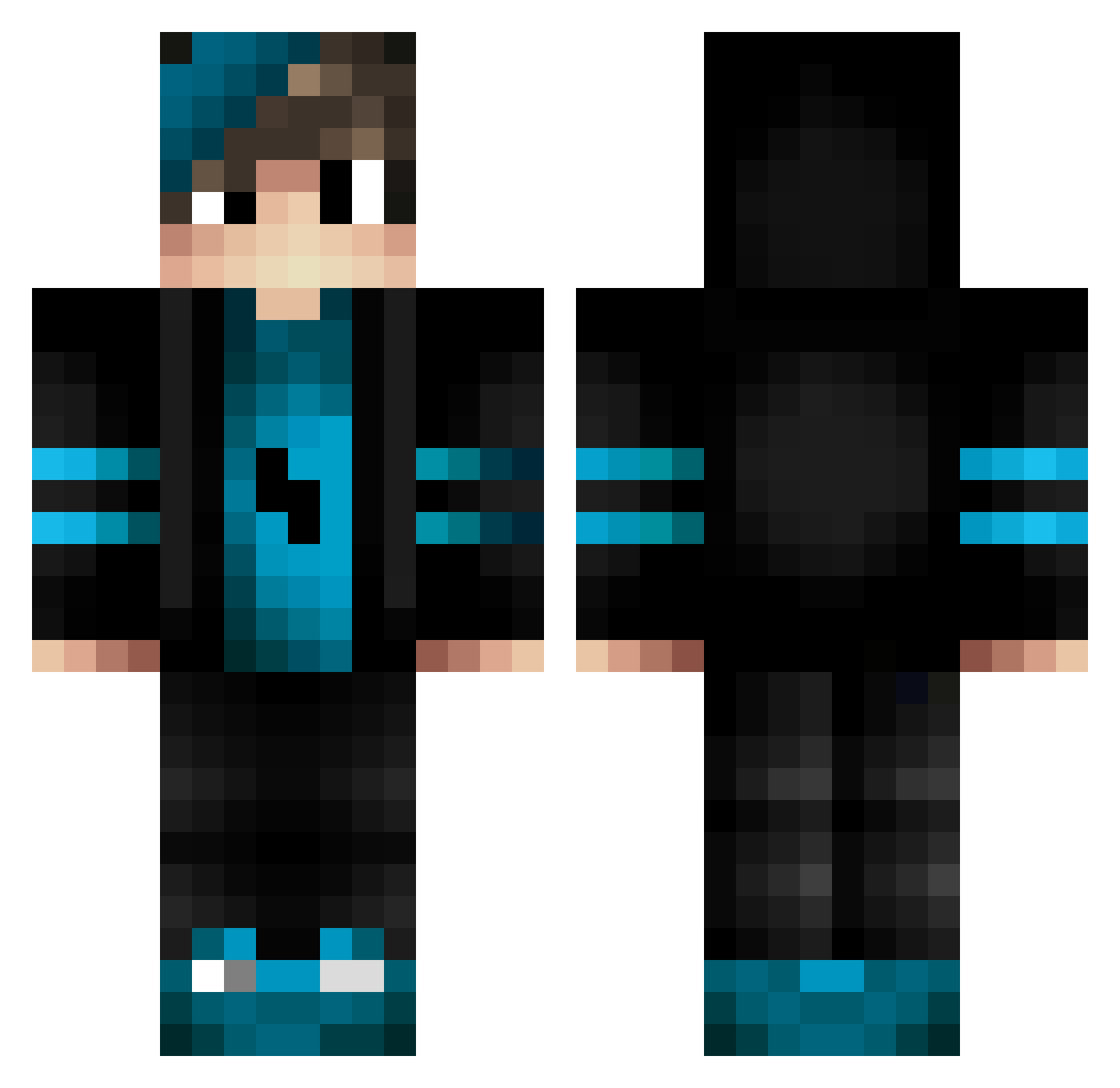CombatMidgetTTV Minecraft skin, front and back view