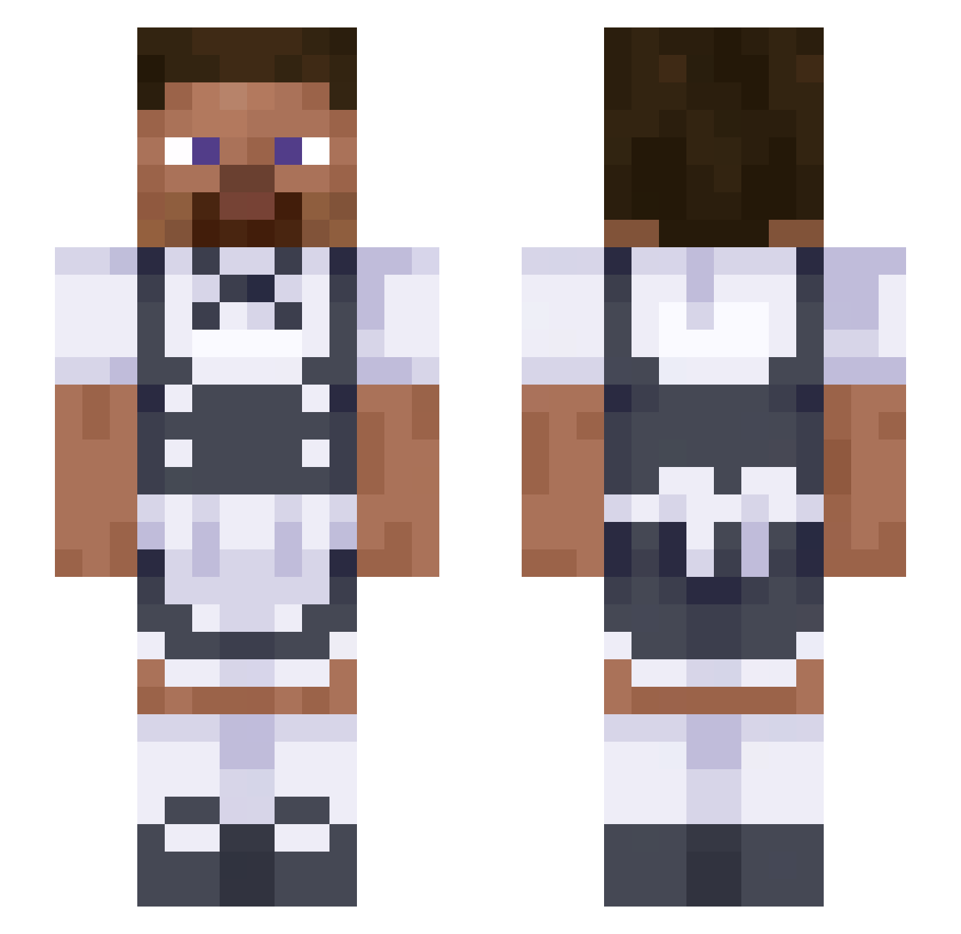 MOMIKAN Minecraft skin, front and back view