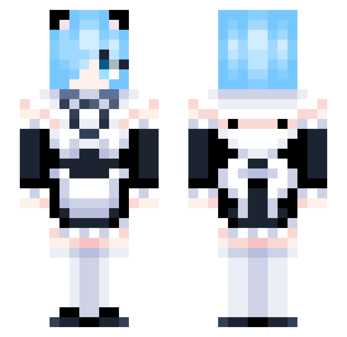 Bruno_Gbu Minecraft skin, front and back view