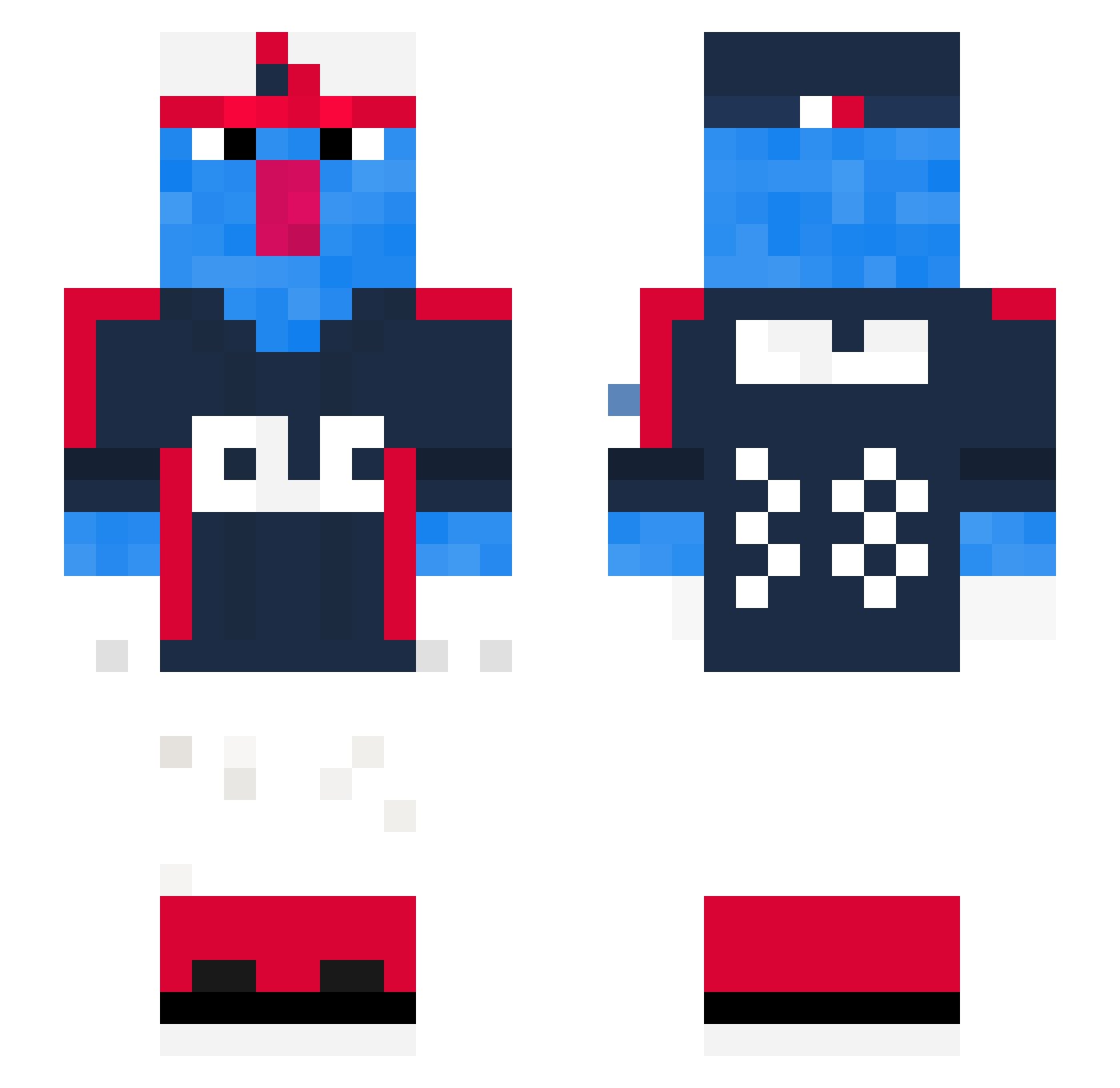 slaggio Minecraft skin, front and back view