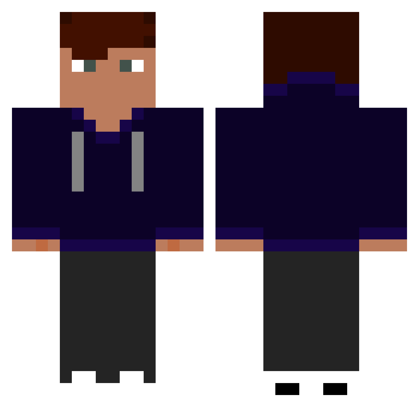 tsashwat15 Minecraft skin, front and back view