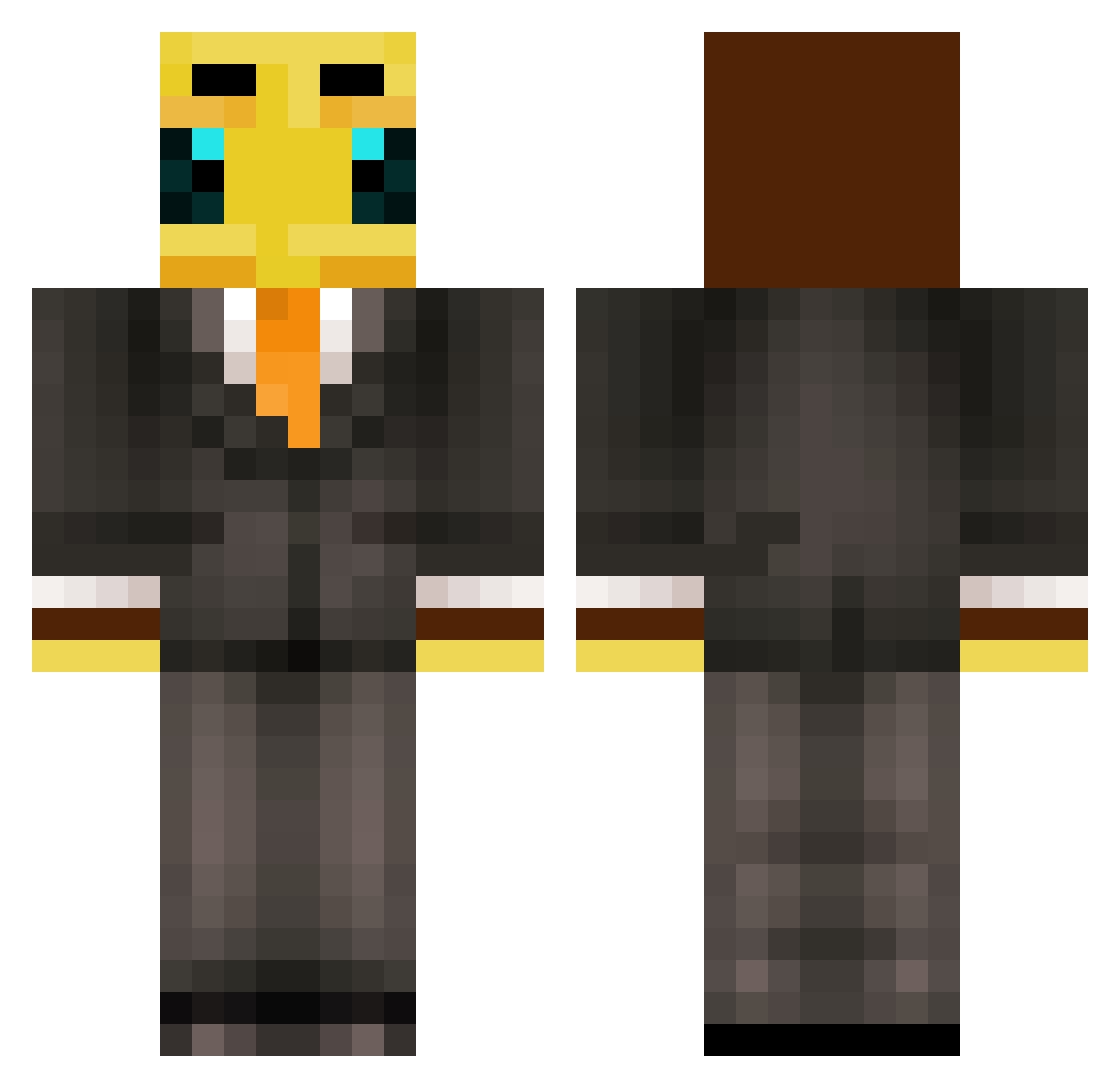 Marik9912 Minecraft skin, front and back view