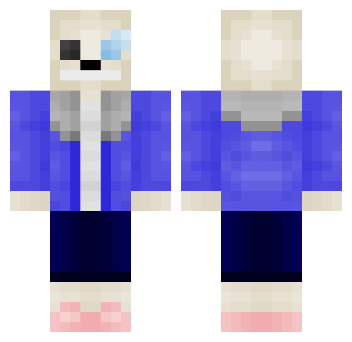 Bronislawrex Minecraft skin, front and back view