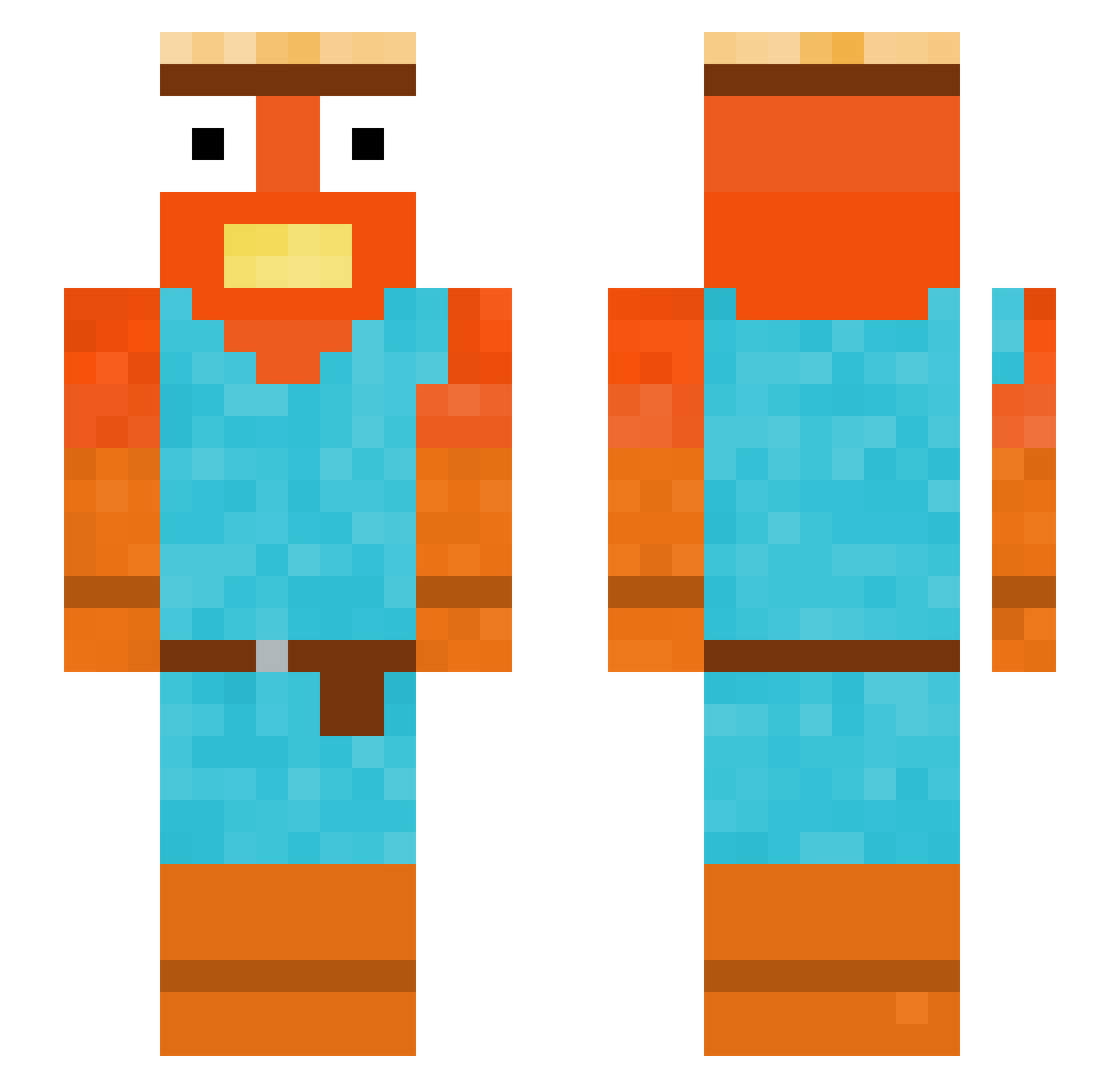 m1chi79 Minecraft skin, front and back view