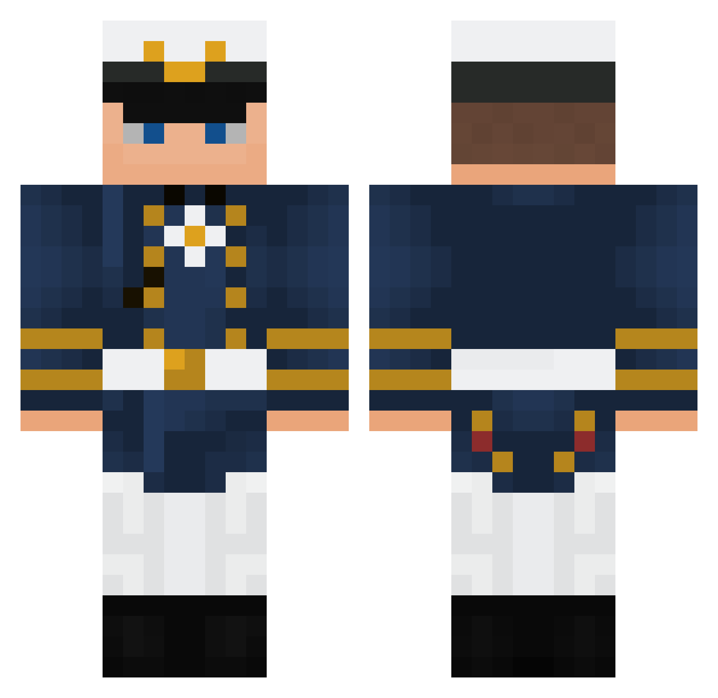 2tir3d Minecraft skin, front and back view