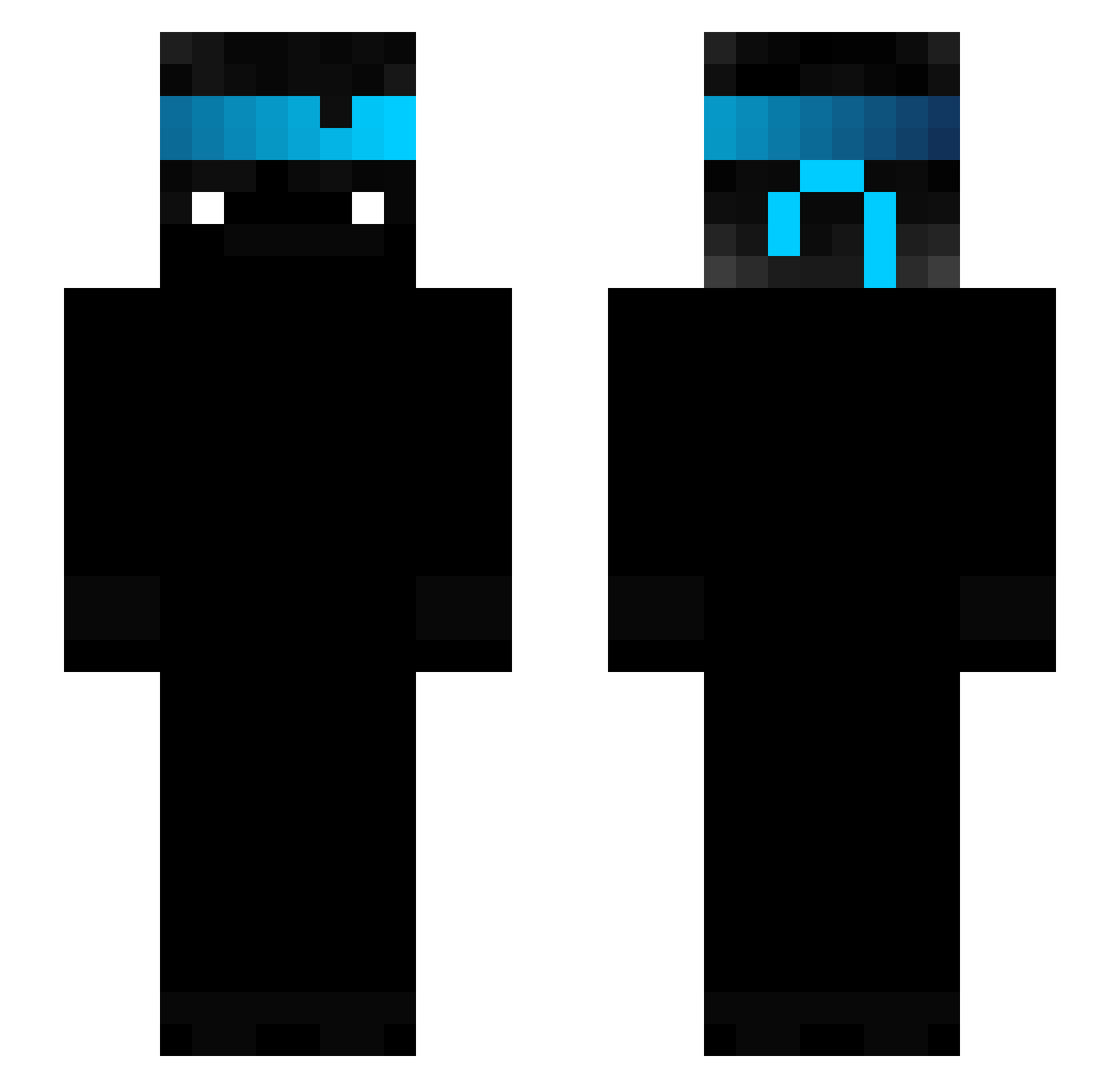 utsurururu Minecraft skin, front and back view