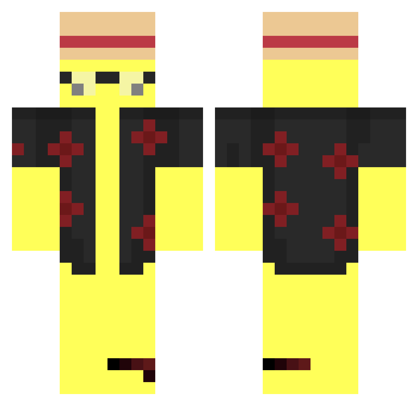 solusso Minecraft skin, front and back view