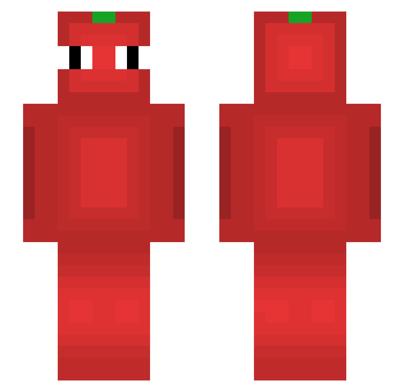 T0tmate Minecraft skin, front and back view