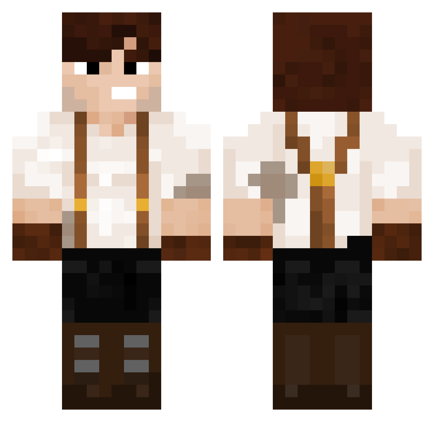 Nocere Minecraft skin, front and back view