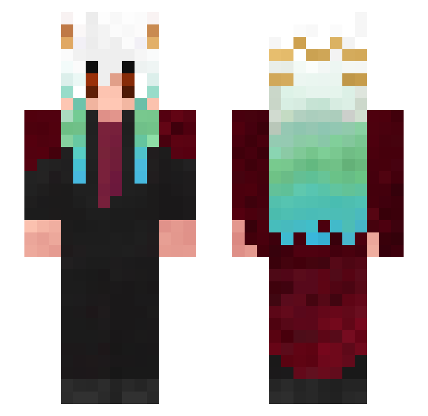 zelh1 Minecraft skin, front and back view
