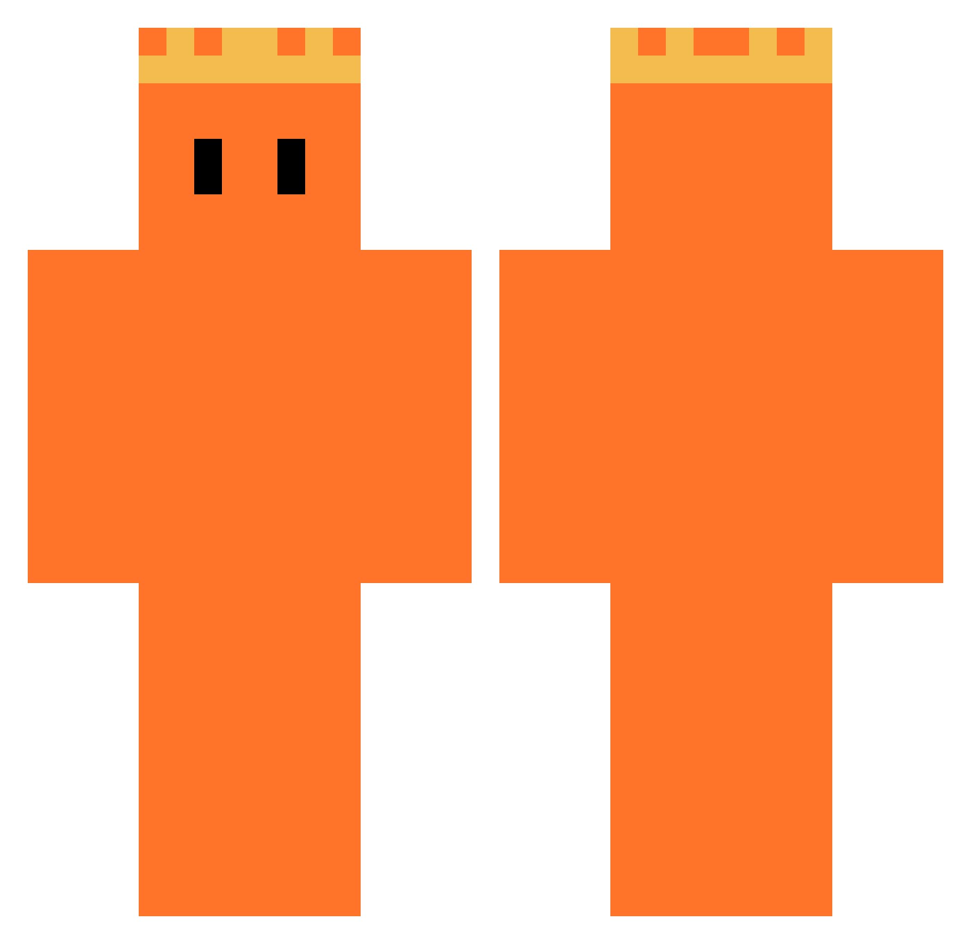 thelesmon Minecraft skin, front and back view