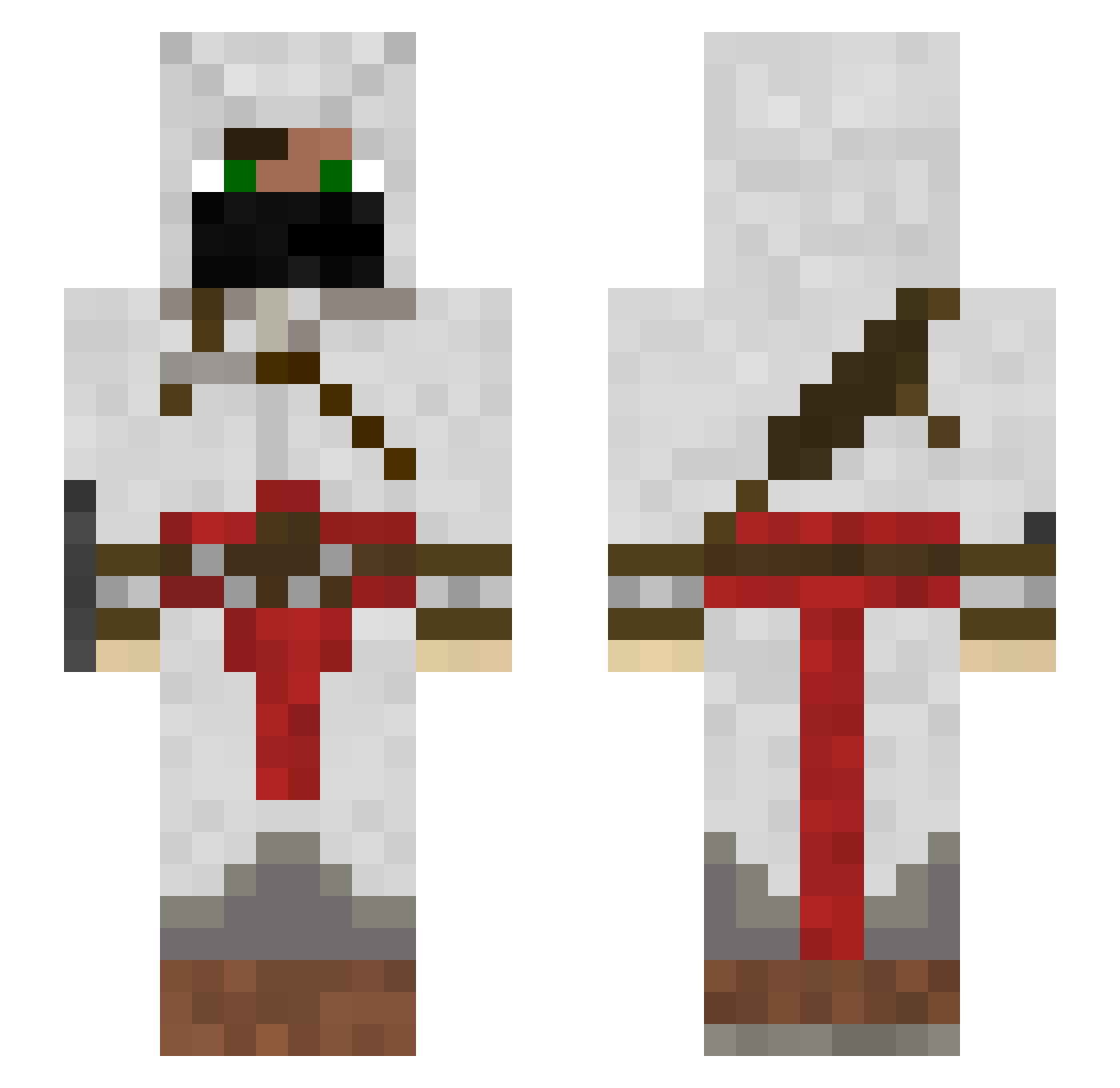 Agamer444544 Minecraft skin, front and back view