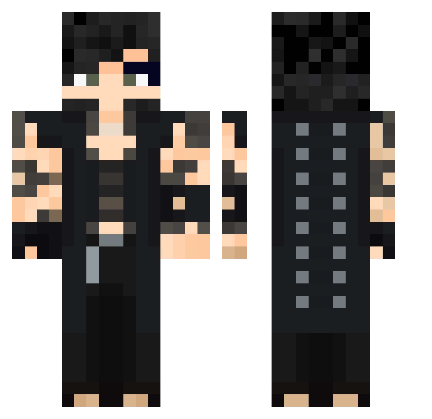 nicholasducker Minecraft skin, front and back view