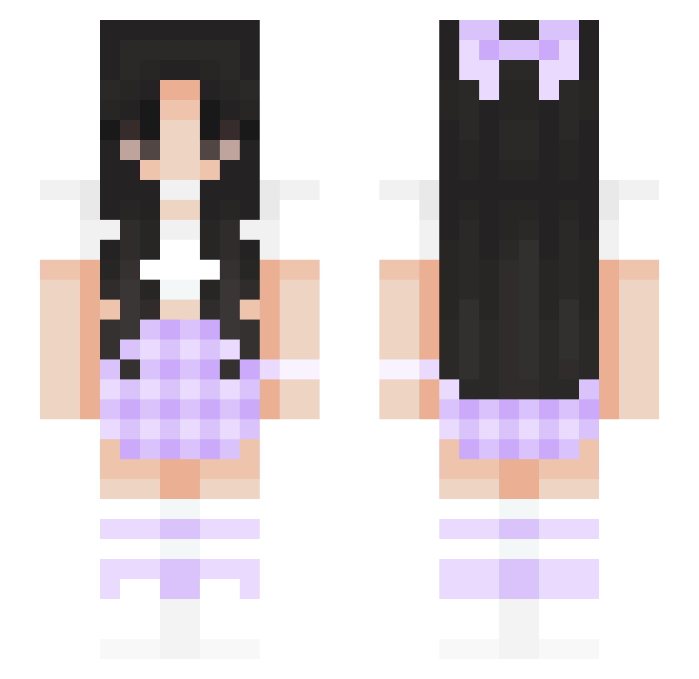 NoahJustVibing Minecraft skin, front and back view