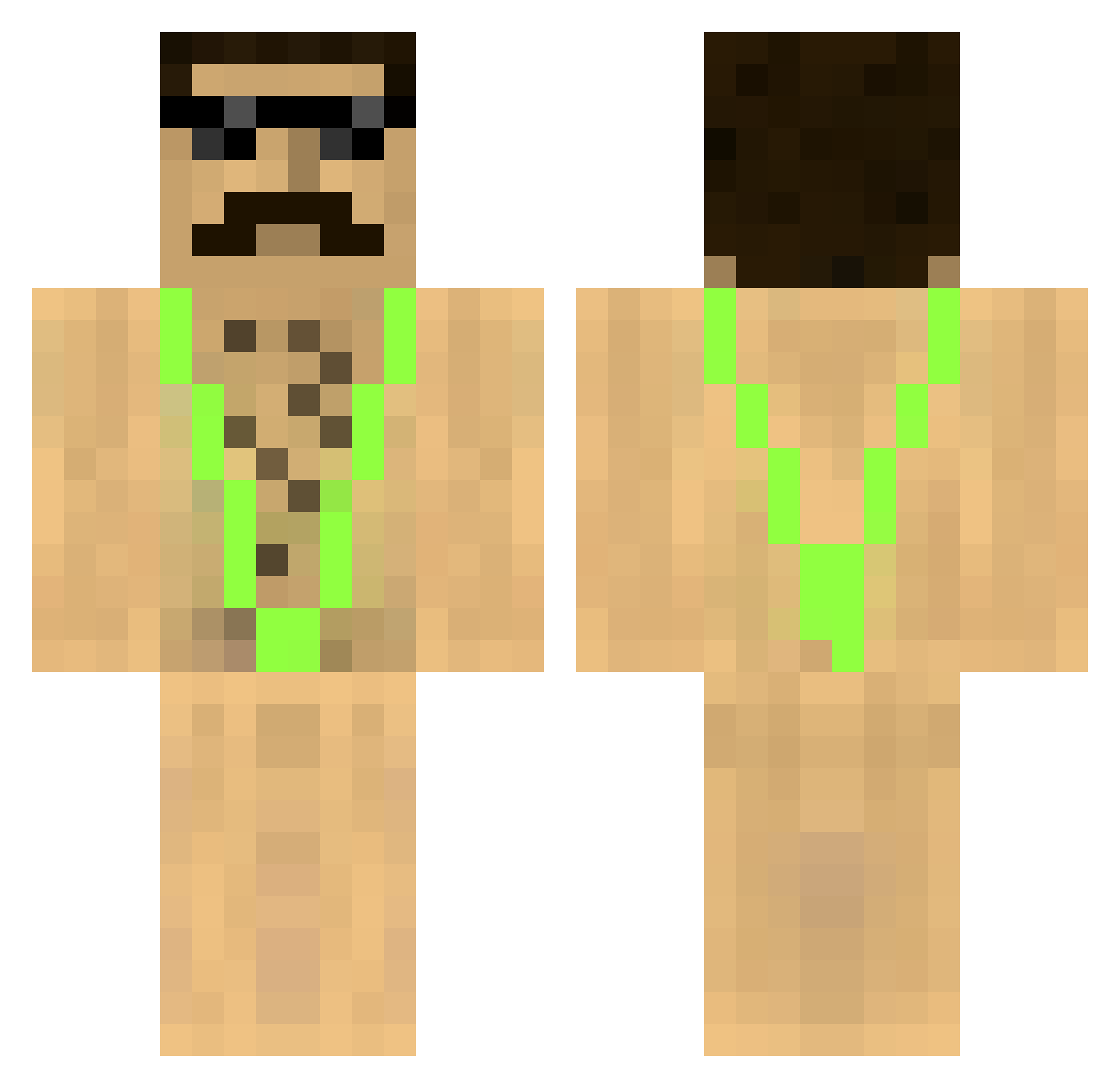 ThemJukez Minecraft skin, front and back view