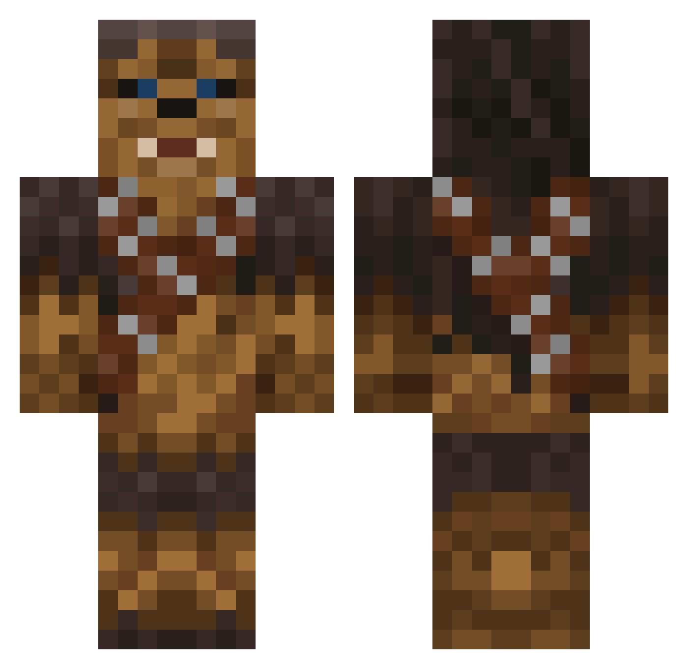 Guenniiiii Minecraft skin, front and back view