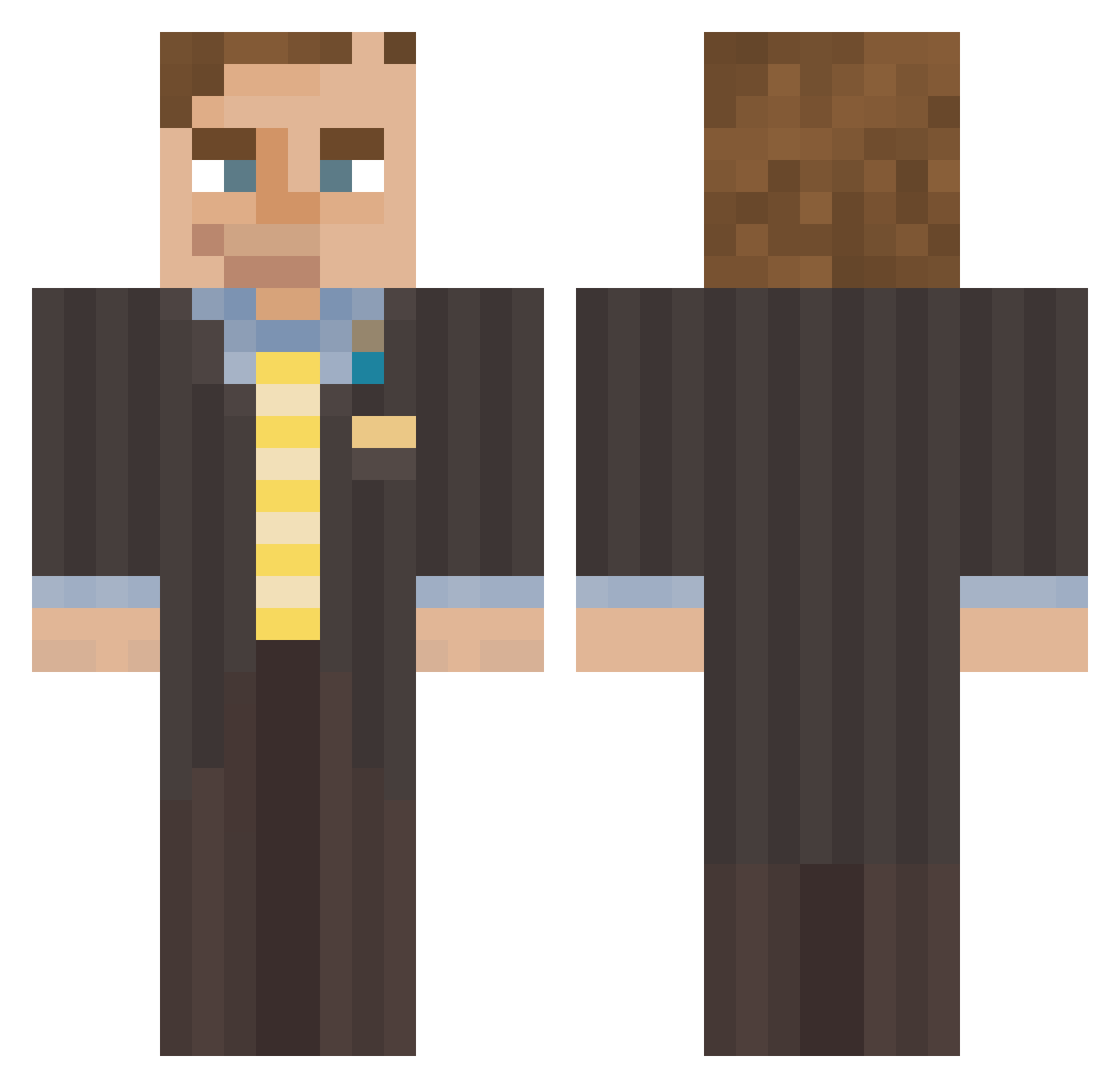 BobbyBBrownMC Minecraft skin, front and back view