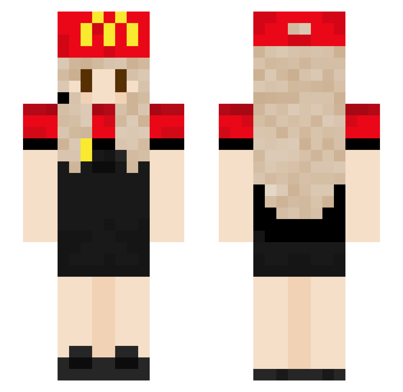 jl5567 Minecraft skin, front and back view