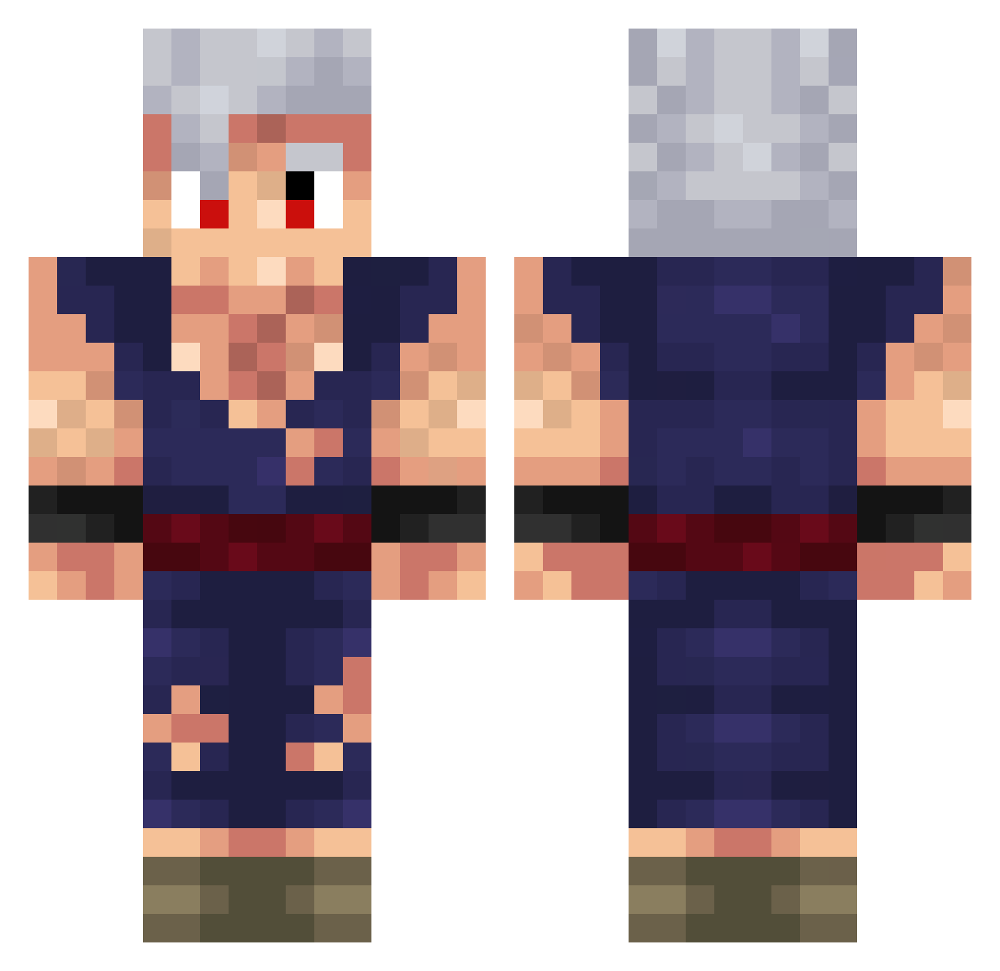 JL_IKO Minecraft skin, front and back view