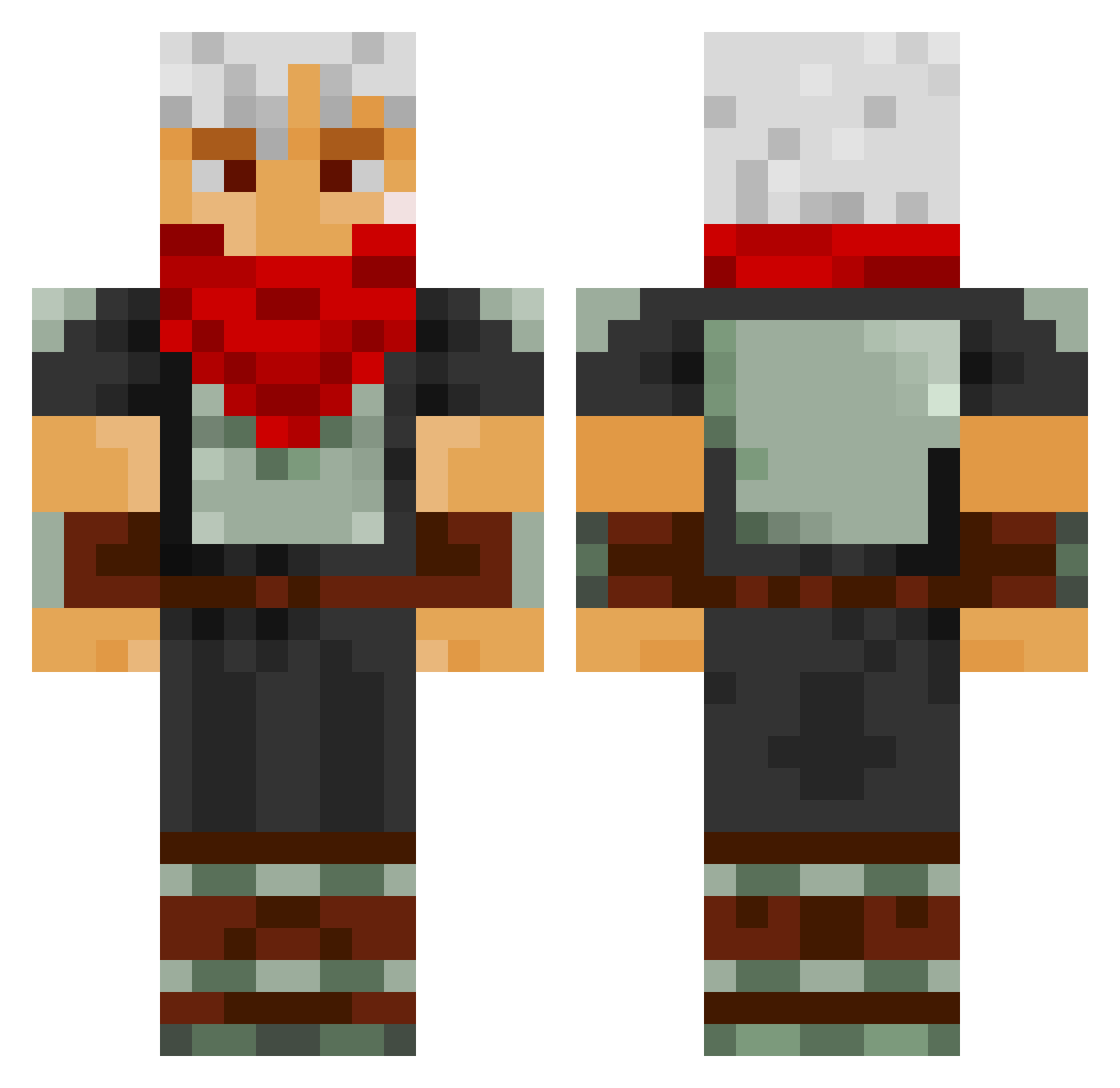 dolus Minecraft skin, front and back view