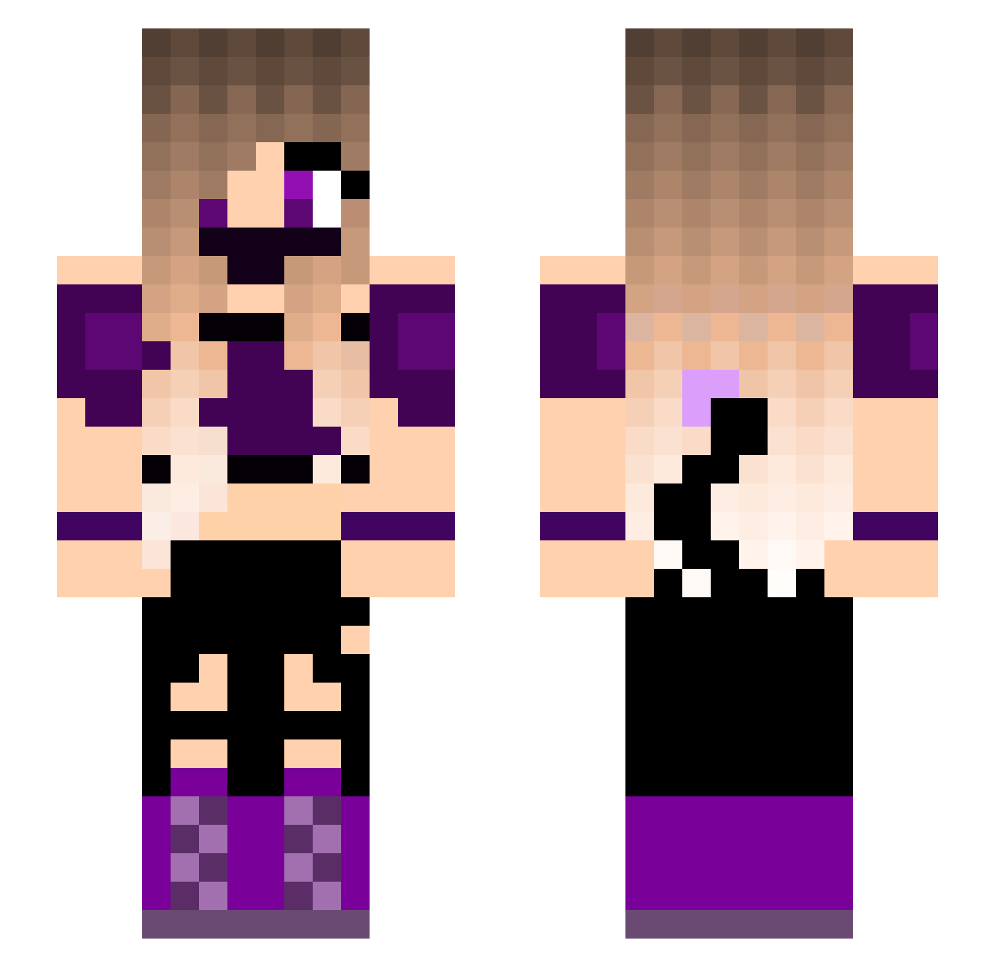 ShadowAngel_yx Minecraft skin, front and back view