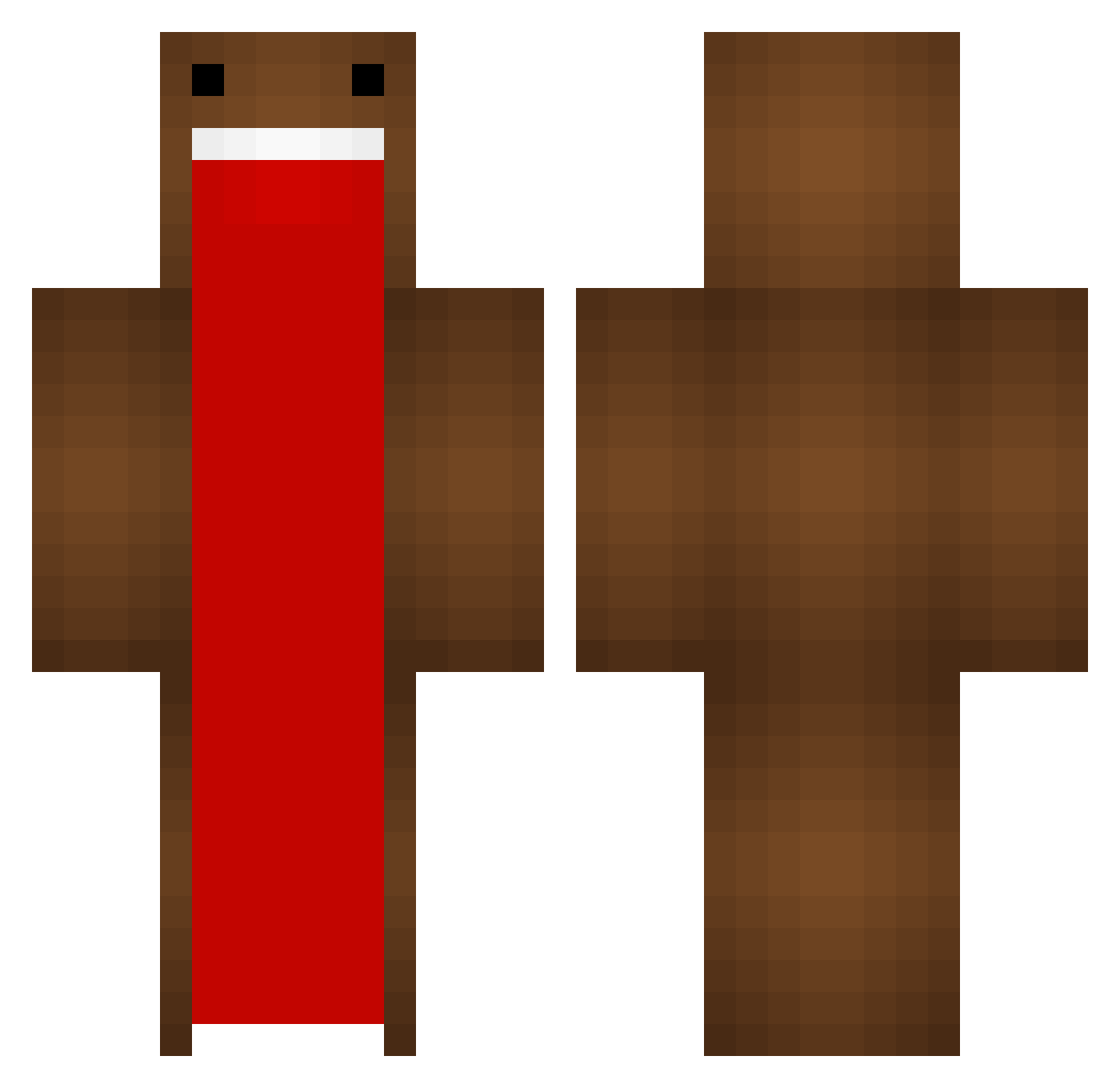 Oolong Minecraft skin, front and back view