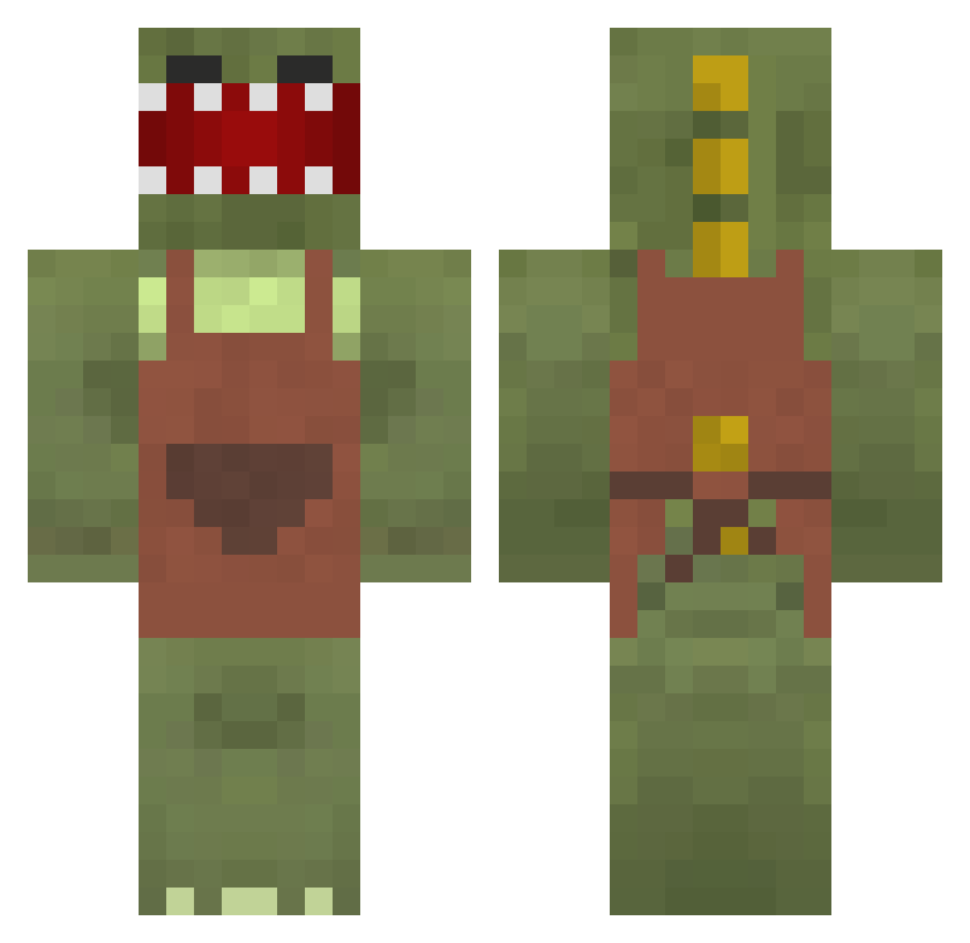 CHIROJJANG Minecraft skin, front and back view