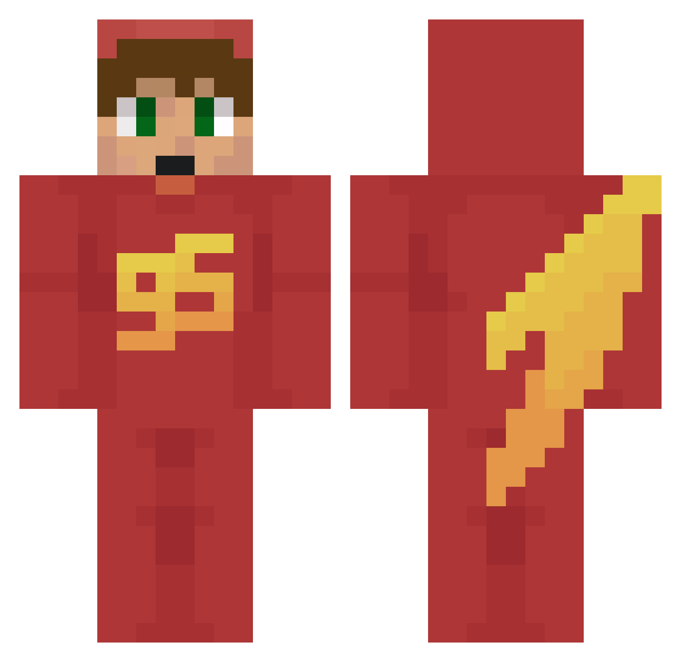 BavierVevo Minecraft skin, front and back view