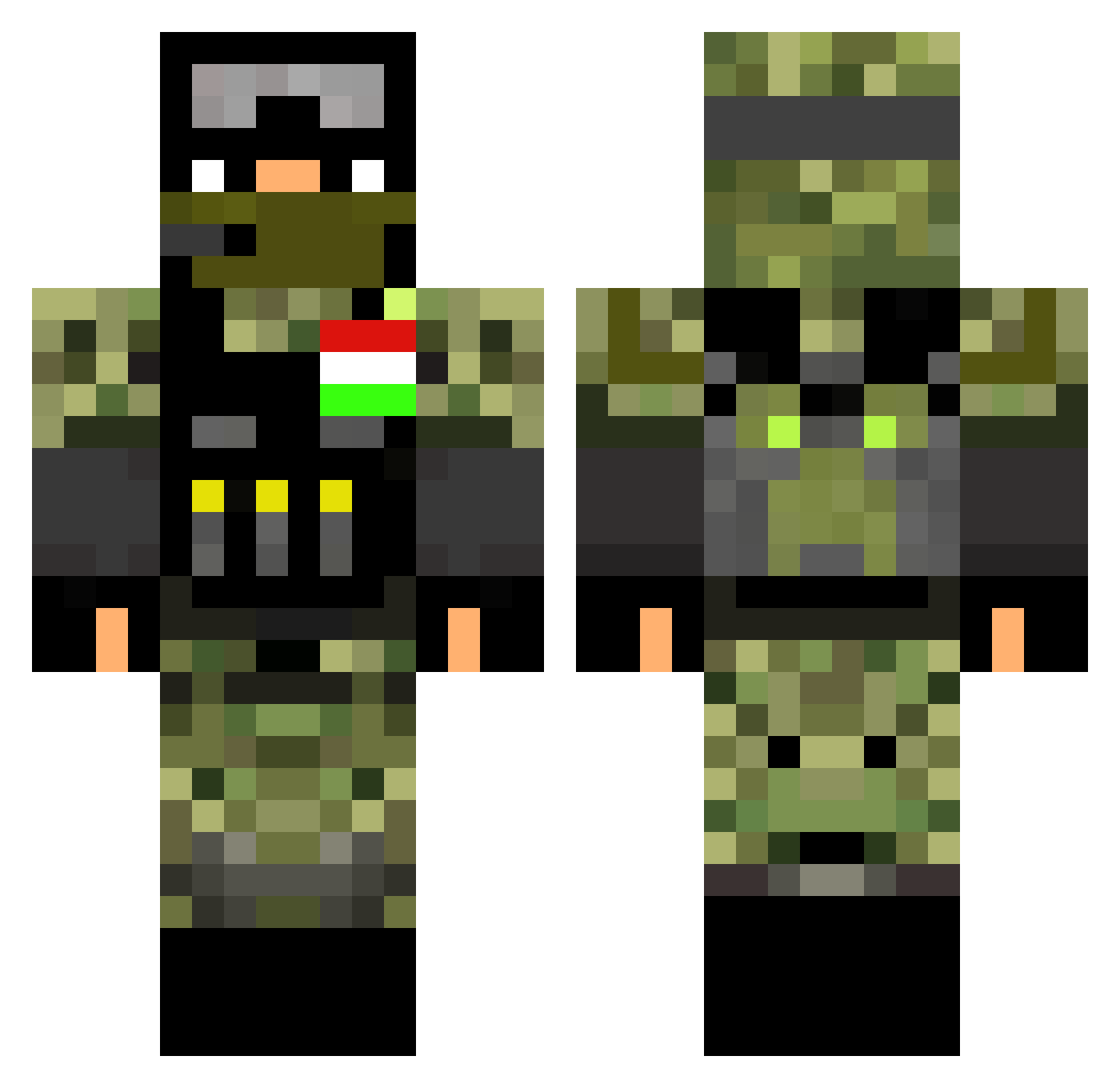 kruppenm Minecraft skin, front and back view