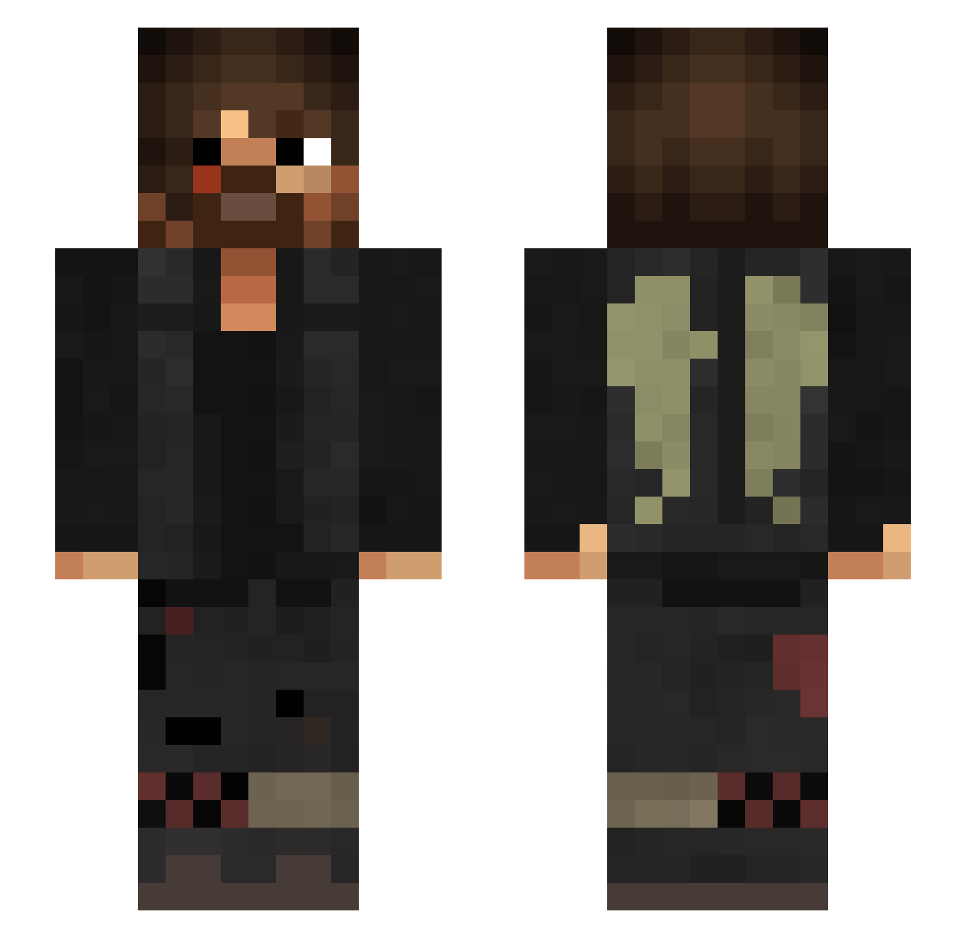 Azarkon117 Minecraft skin, front and back view