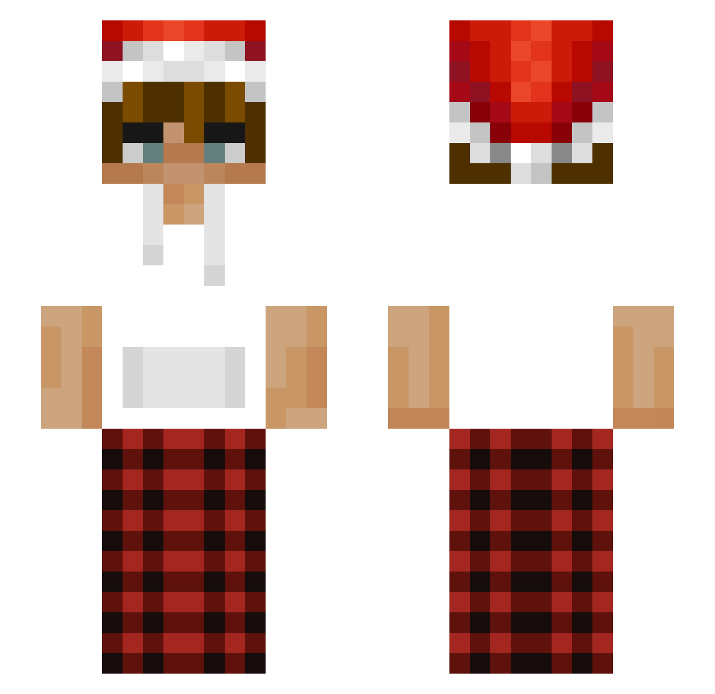 roydz Minecraft skin, front and back view