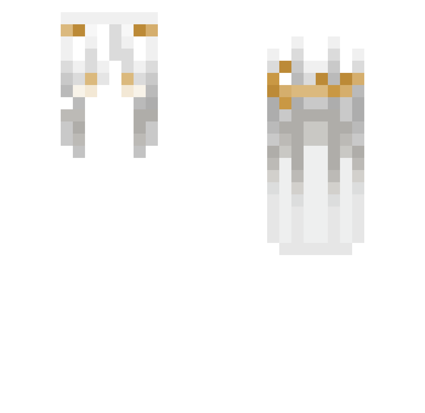sleqt Minecraft skin, front and back view