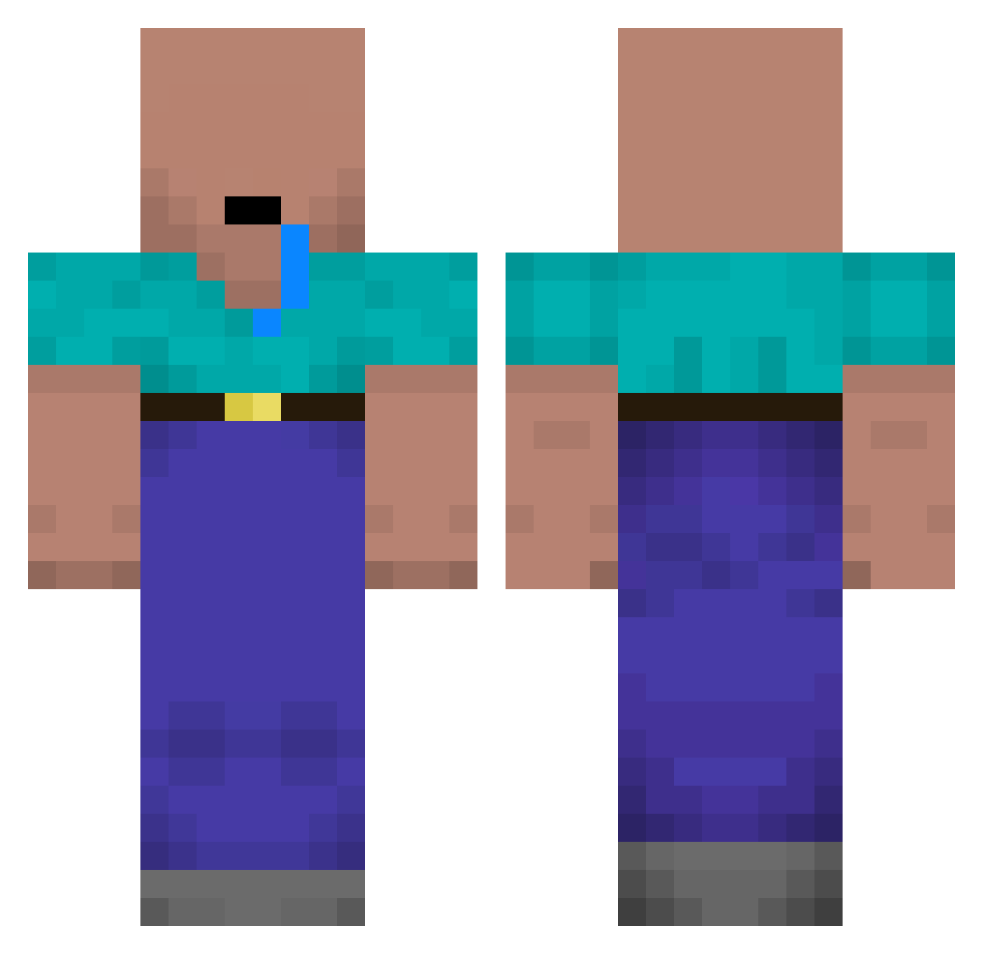 xXDarkMichel71Xx Minecraft skin, front and back view