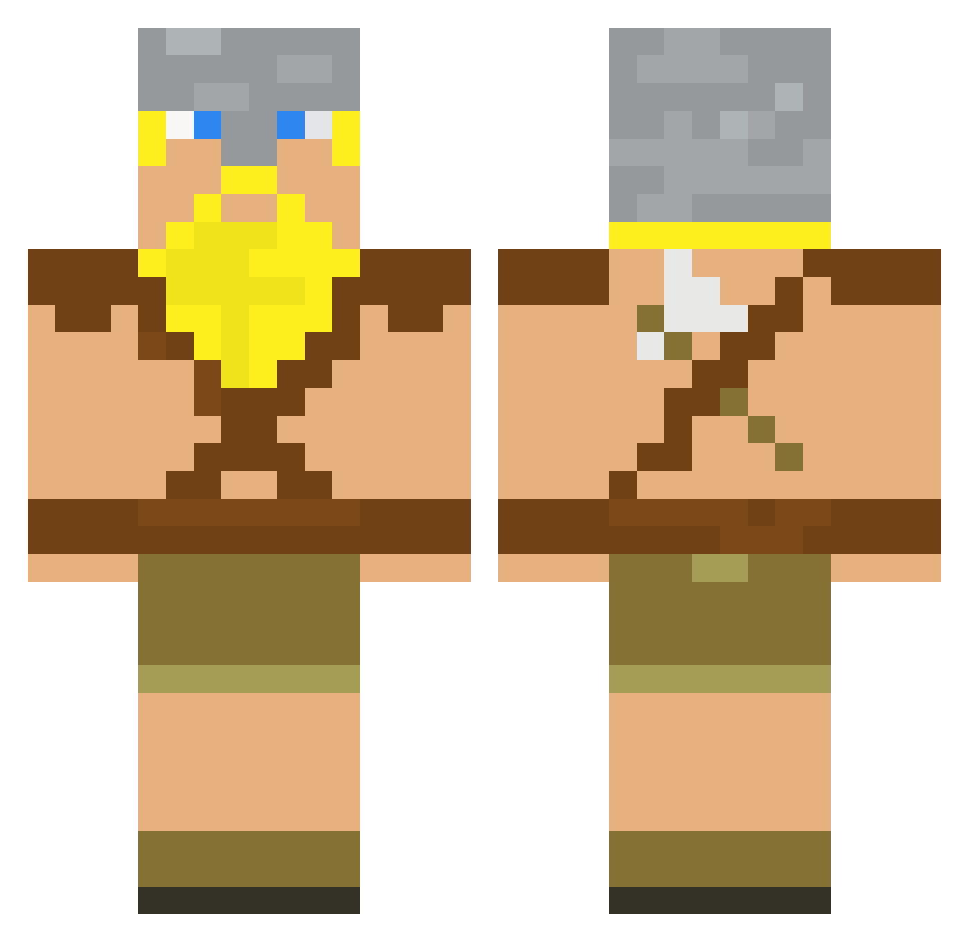 blodlung Minecraft skin, front and back view