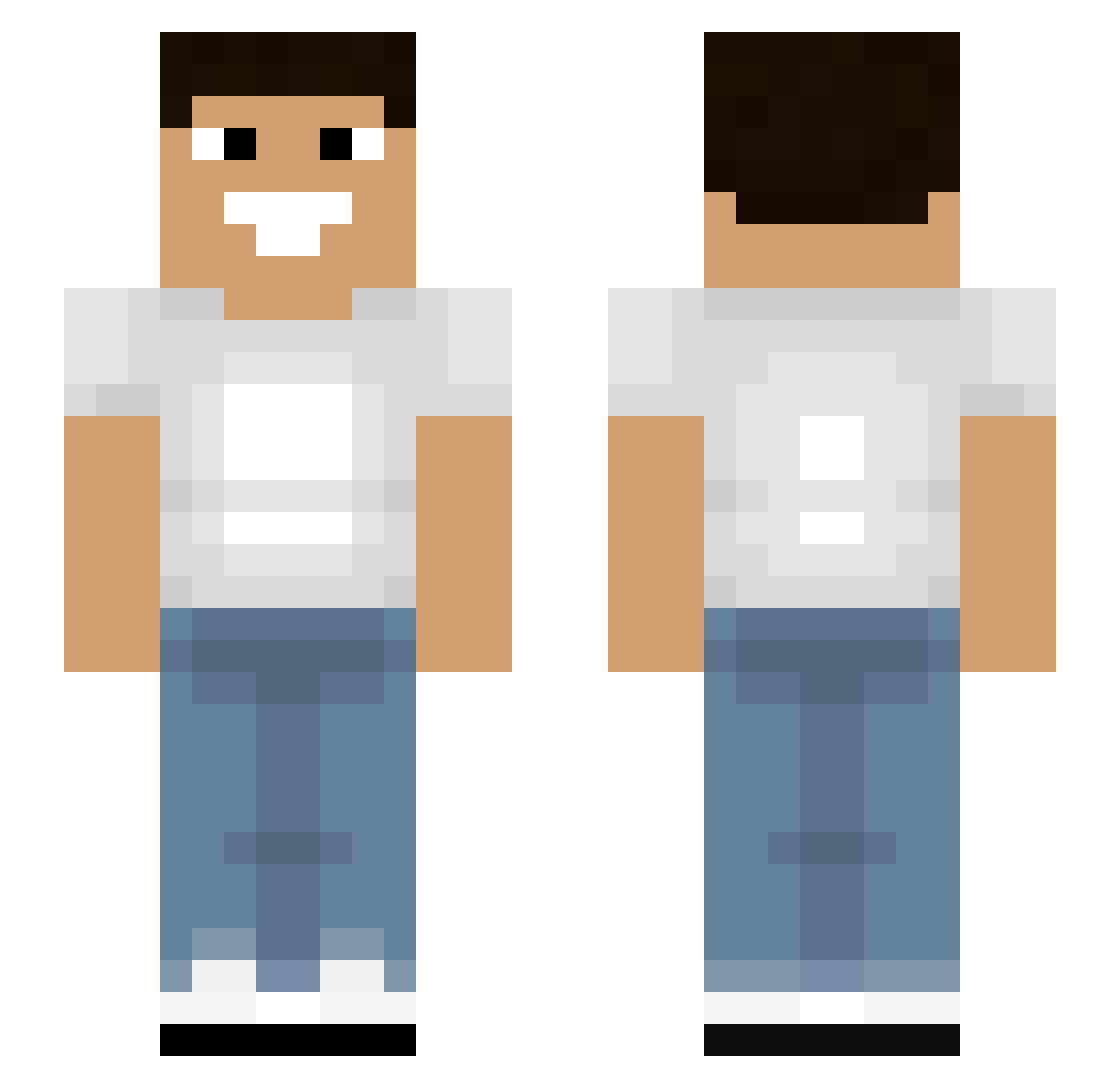 Rissoy Minecraft skin, front and back view