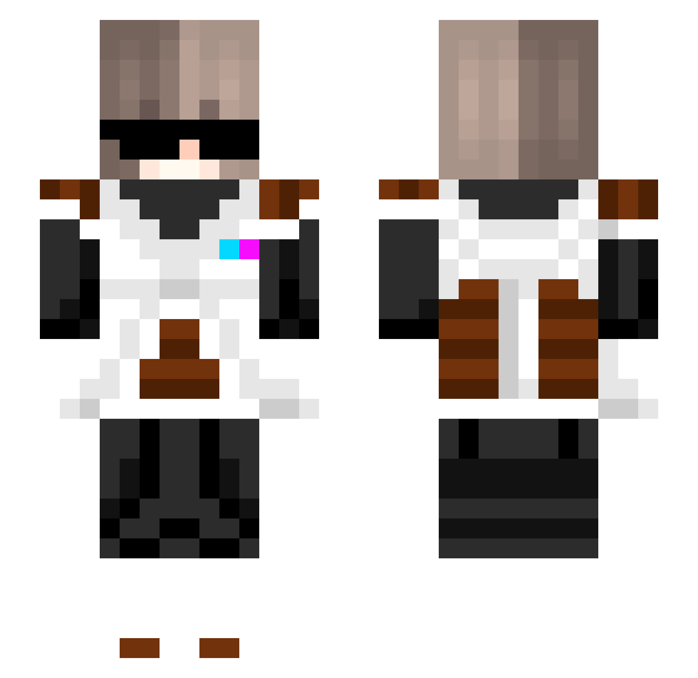 valeniuw Minecraft skin, front and back view