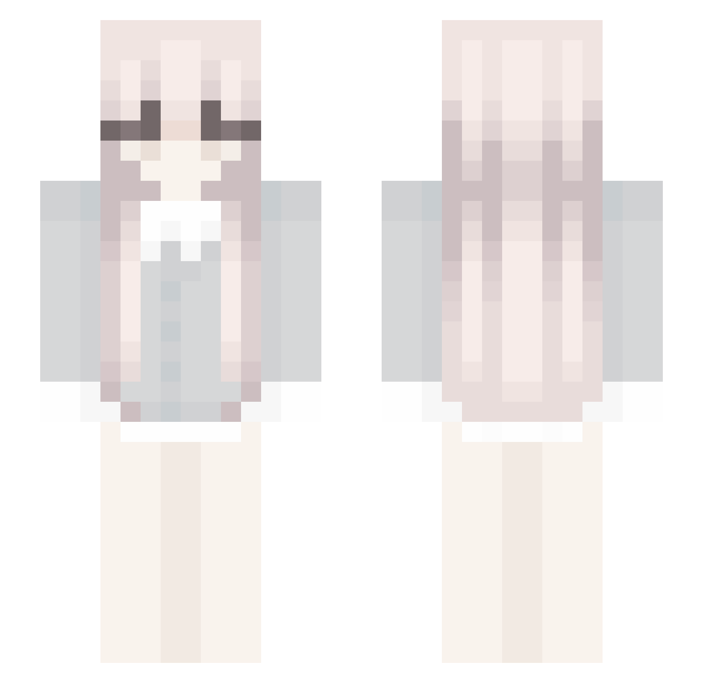 Lordified Minecraft skin, front and back view