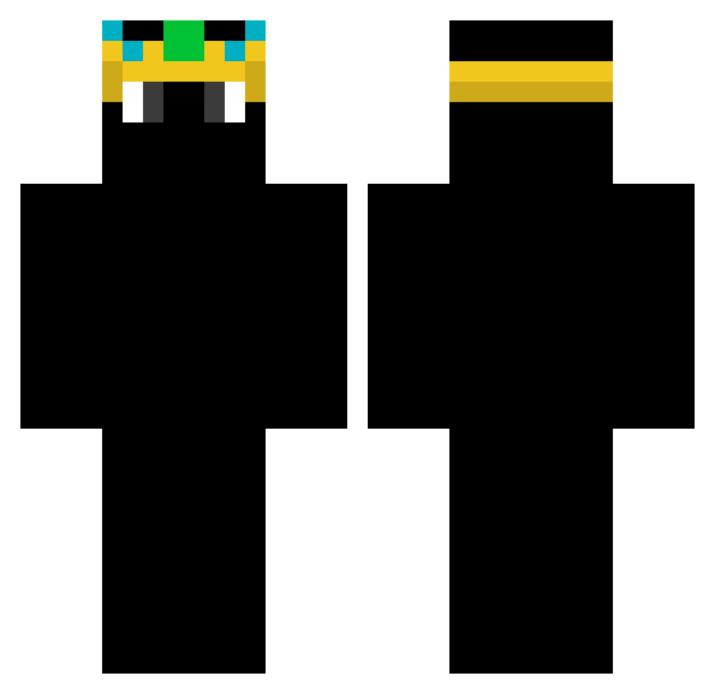 ShadowKingdoms Minecraft skin, front and back view