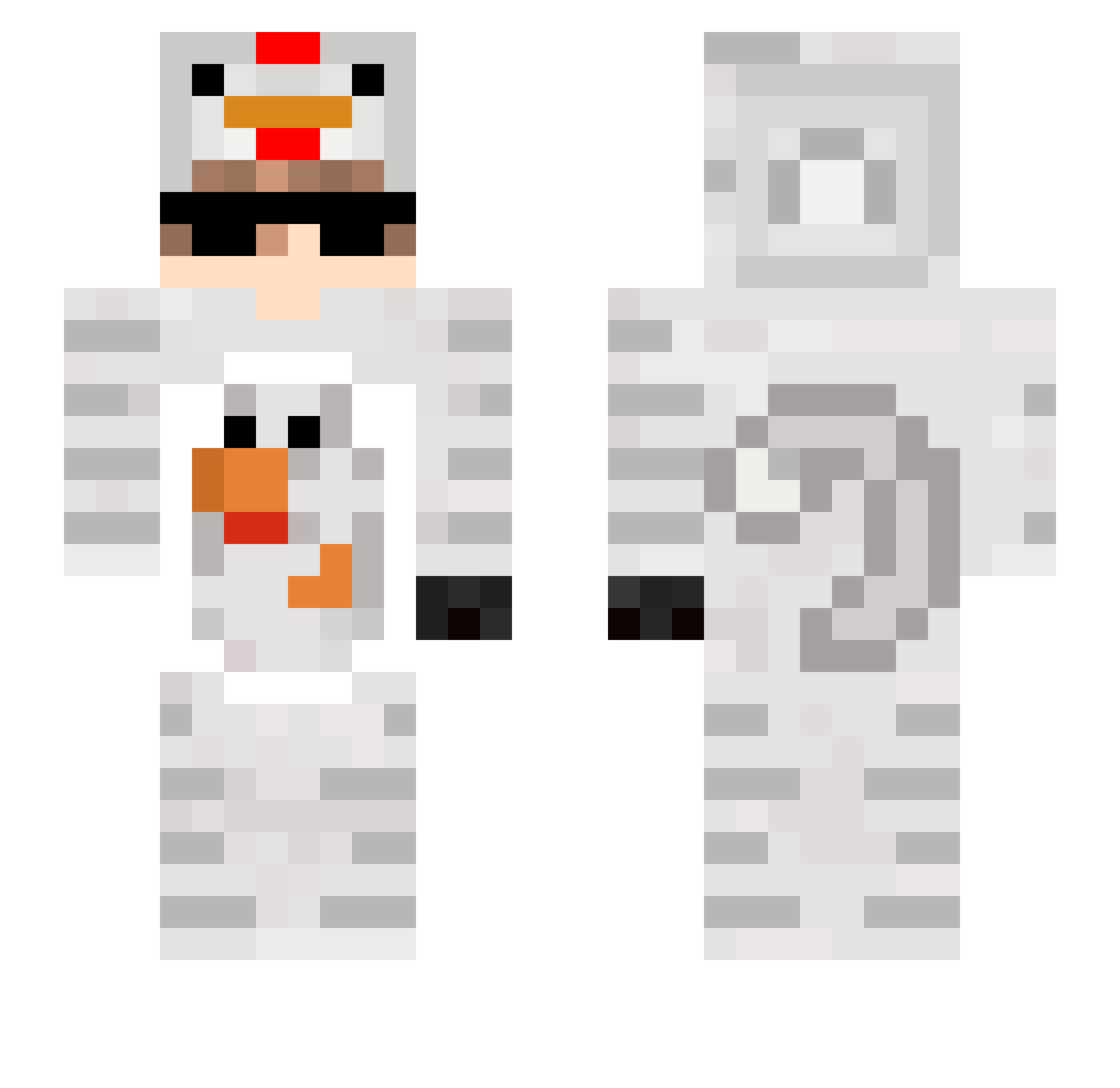 SirMimimichecker Minecraft skin, front and back view
