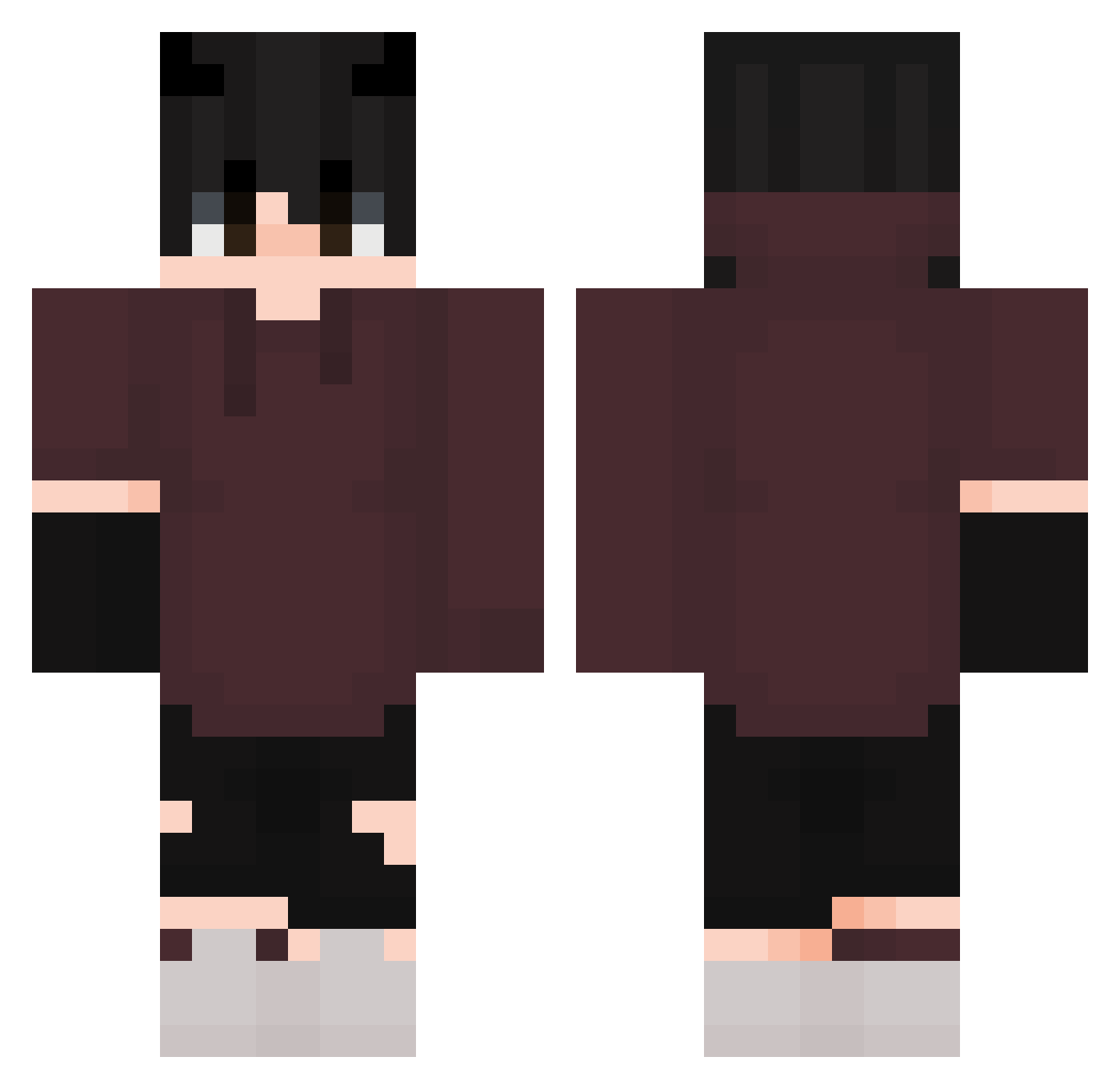 TitanMini Minecraft skin, front and back view