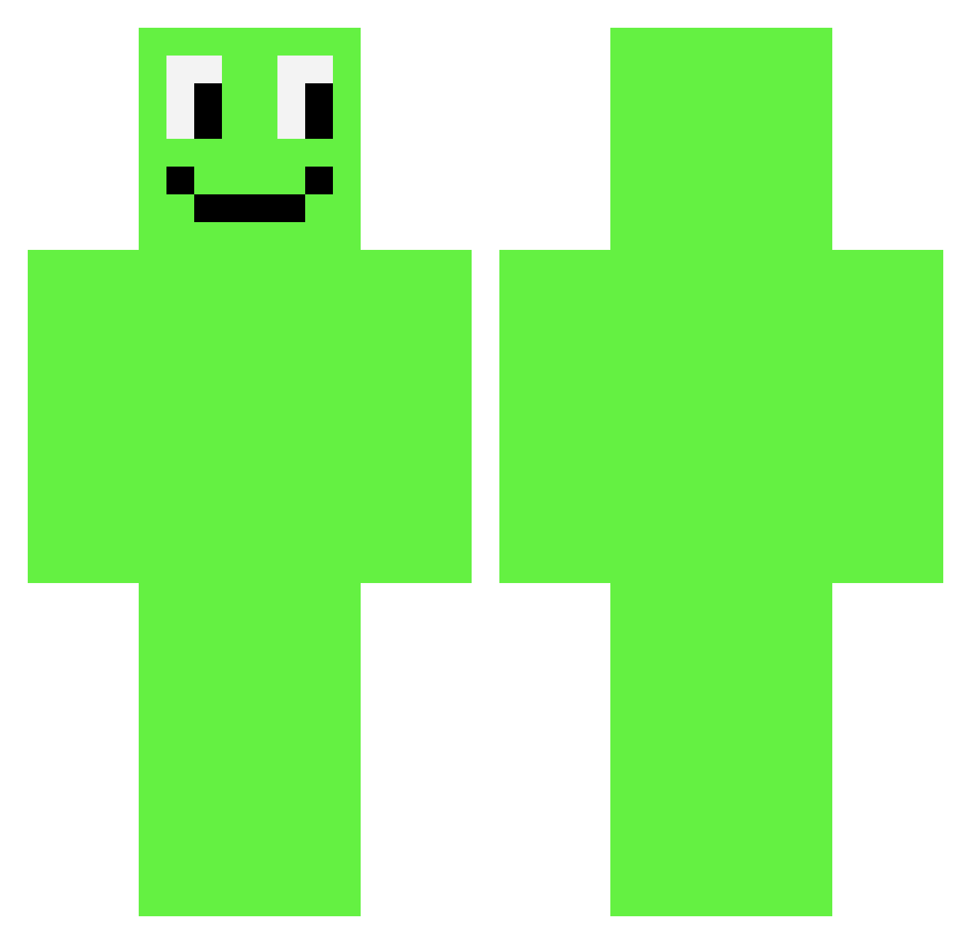 GisiuNaBombie Minecraft skin, front and back view