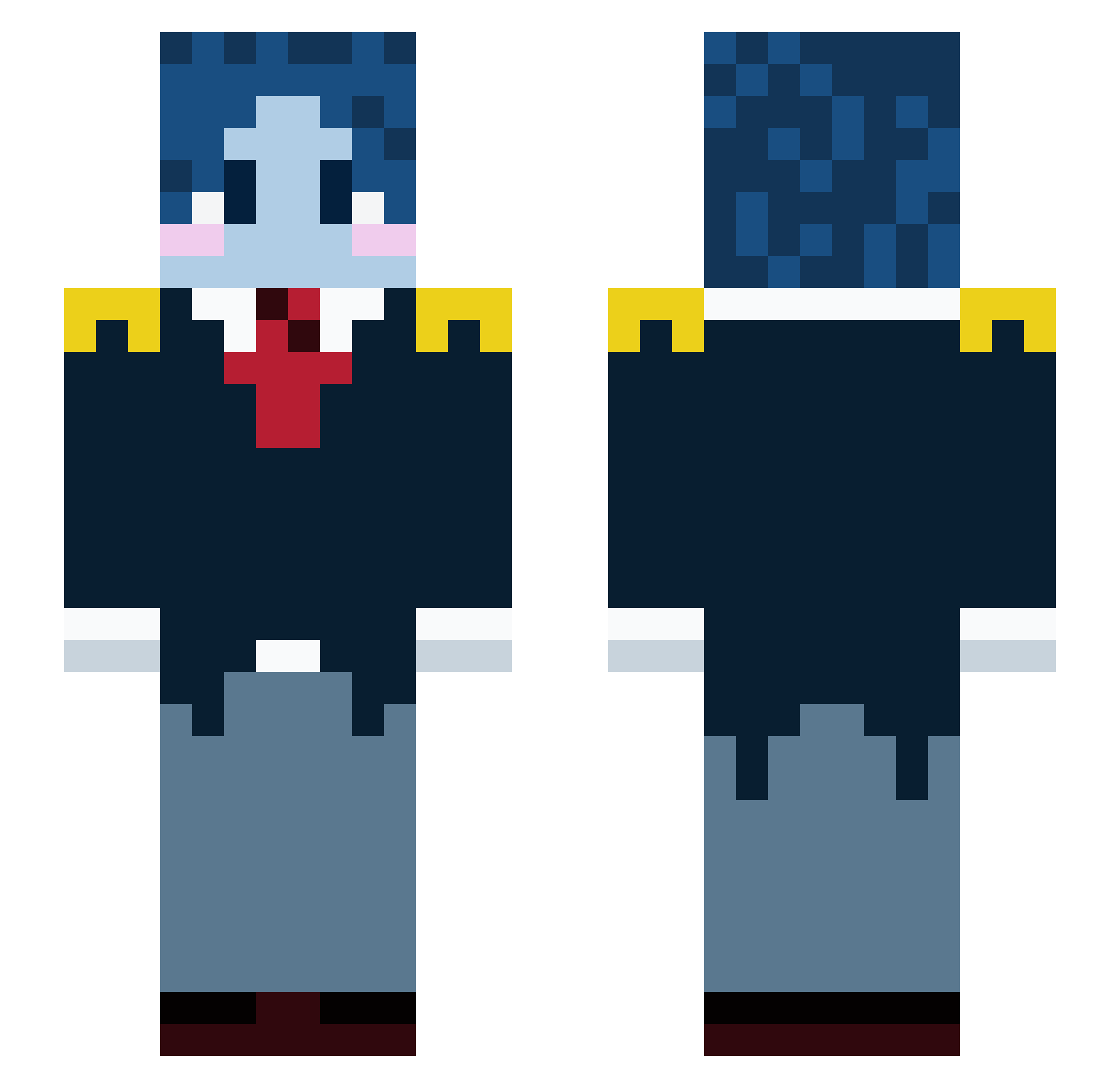 Trulyfoolish_ Minecraft skin, front and back view