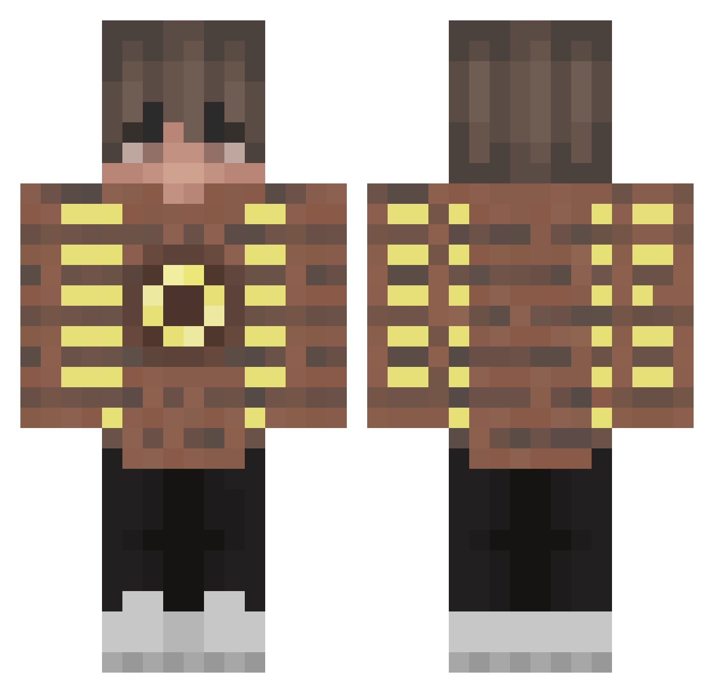 _Tizian Minecraft skin, front and back view