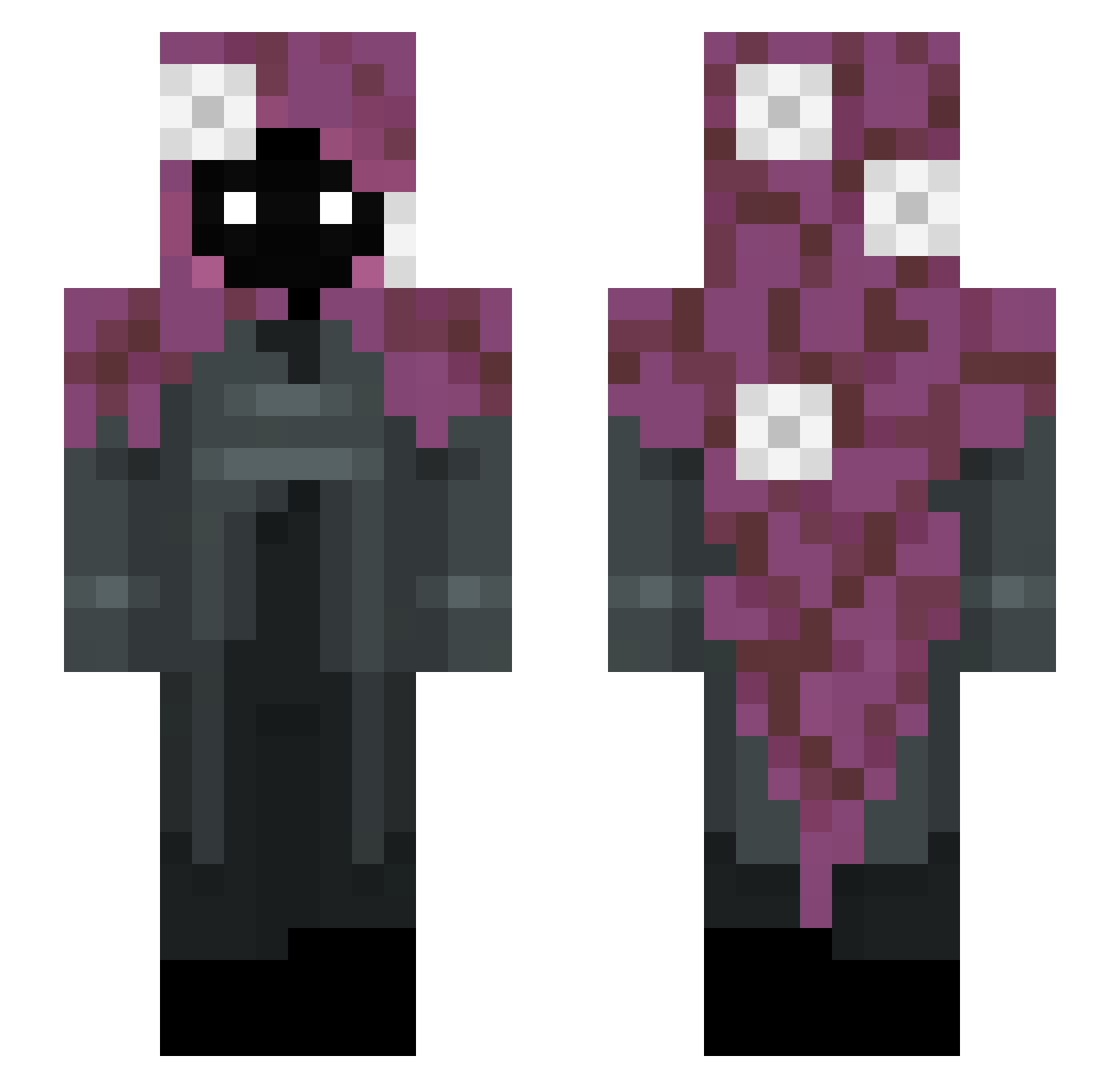 SlurpNerp Minecraft skin, front and back view