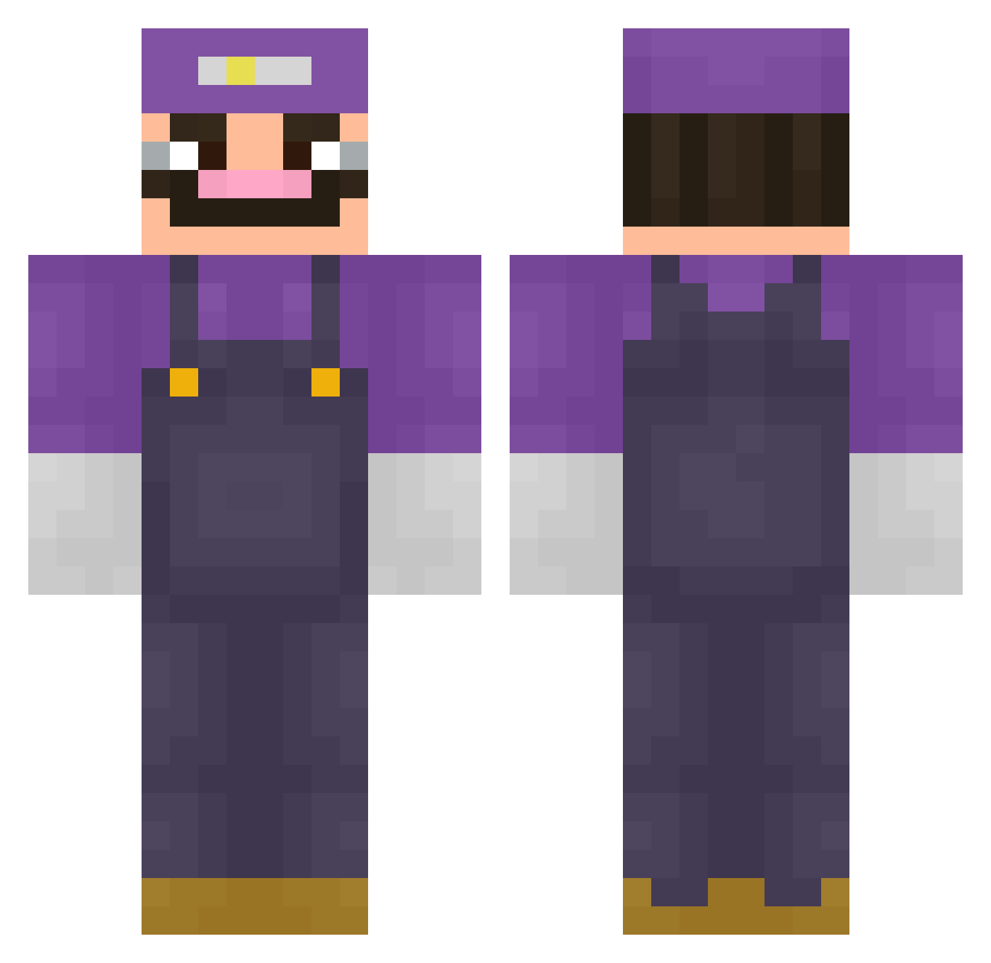 ballyhue Minecraft skin, front and back view